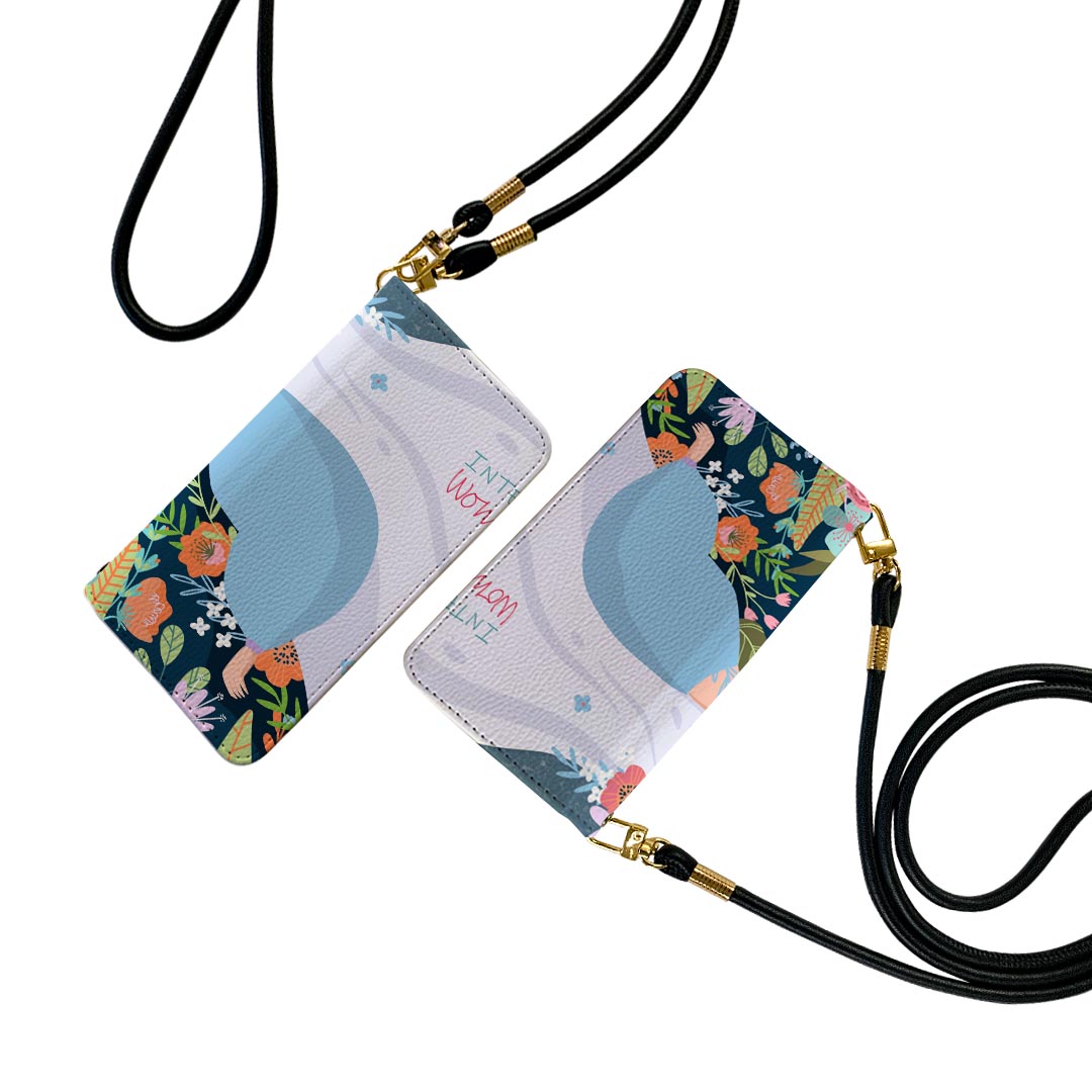 Xperia 1 VI 用 手帳型 ケース カバー SO-51E / SOG13 / A401SO 共通対応　so51e ケース ストラップ付き ケース ショルダー スマホ 落下防止 手帳型 マグネット式 ピタッと閉まる スマホカバー 肩掛け 斜めかけ 023463 花　フラワー　イラスト