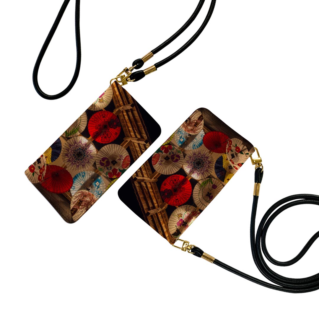 iPhone12 Pro Max 6.7インチ 専用 アイフォン12 iphone12promax 各キャリア対応 ストラップ付き ケース ショルダー スマホ 落下防止 手帳型 マグネット式 ピタッと閉まる スマホカバー 肩掛け 斜めかけ 023471 番傘　日本　和