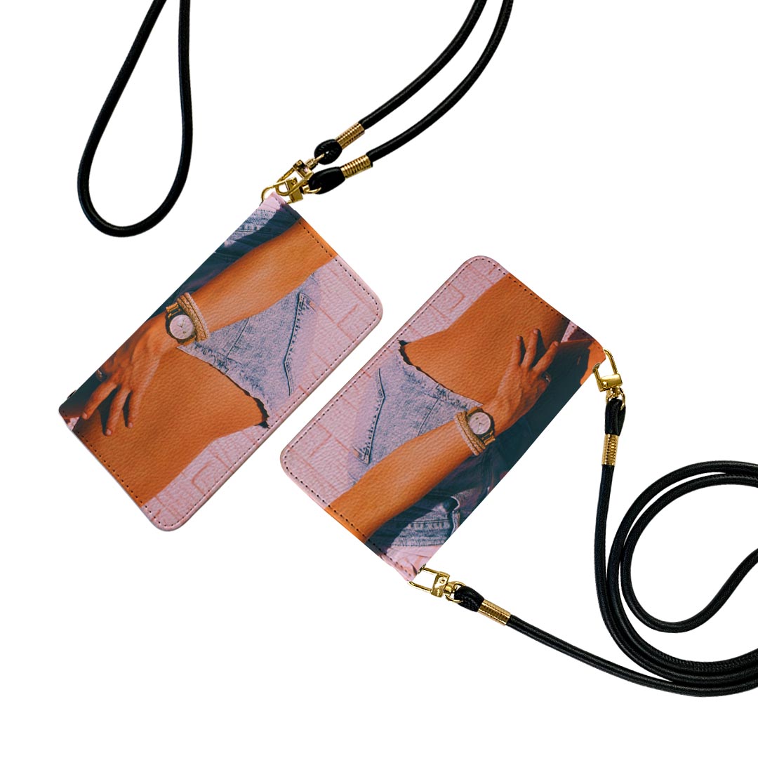 AQUOS sense8 SH-54D / SHG11 共通対応 アクオスセンス8 ストラップ付き sh54d ケース ショルダー スマホ 落下防止 手帳型 マグネット式 ピタッと閉まる スマホカバー 肩掛け 斜めかけ 023664 ファッション　写真　人物のサムネイル