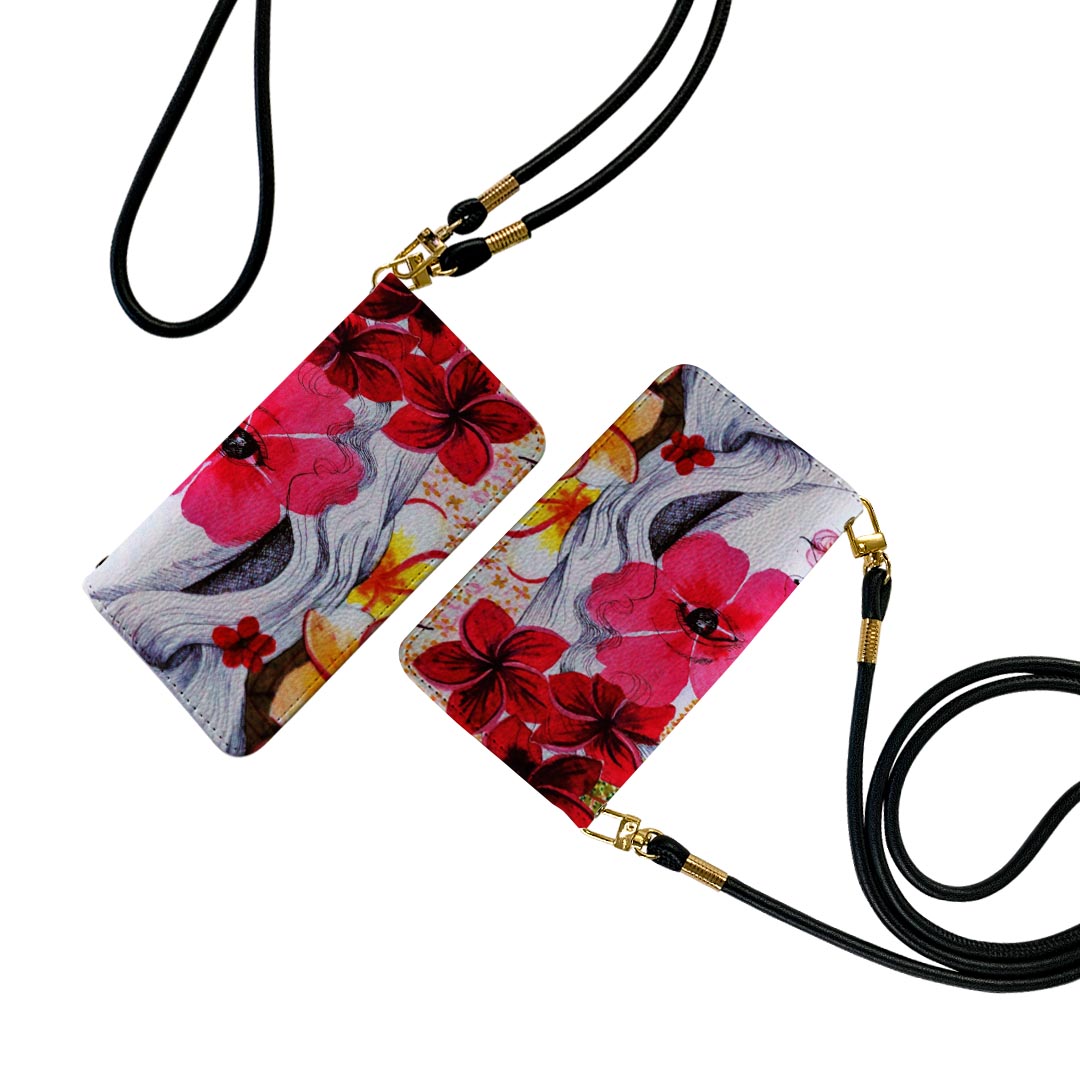 商品特徴・ショルダー付き手帳型スマホケース・シームレスな全面デザイン（内側は落ち着いたオフホワイト）・外側は高品質の人工革を使用・内側にはスマホを装着するケースが付属・機種専用のカメラホール仕様でケースを装着したままの撮影が可能・ワンセグや...