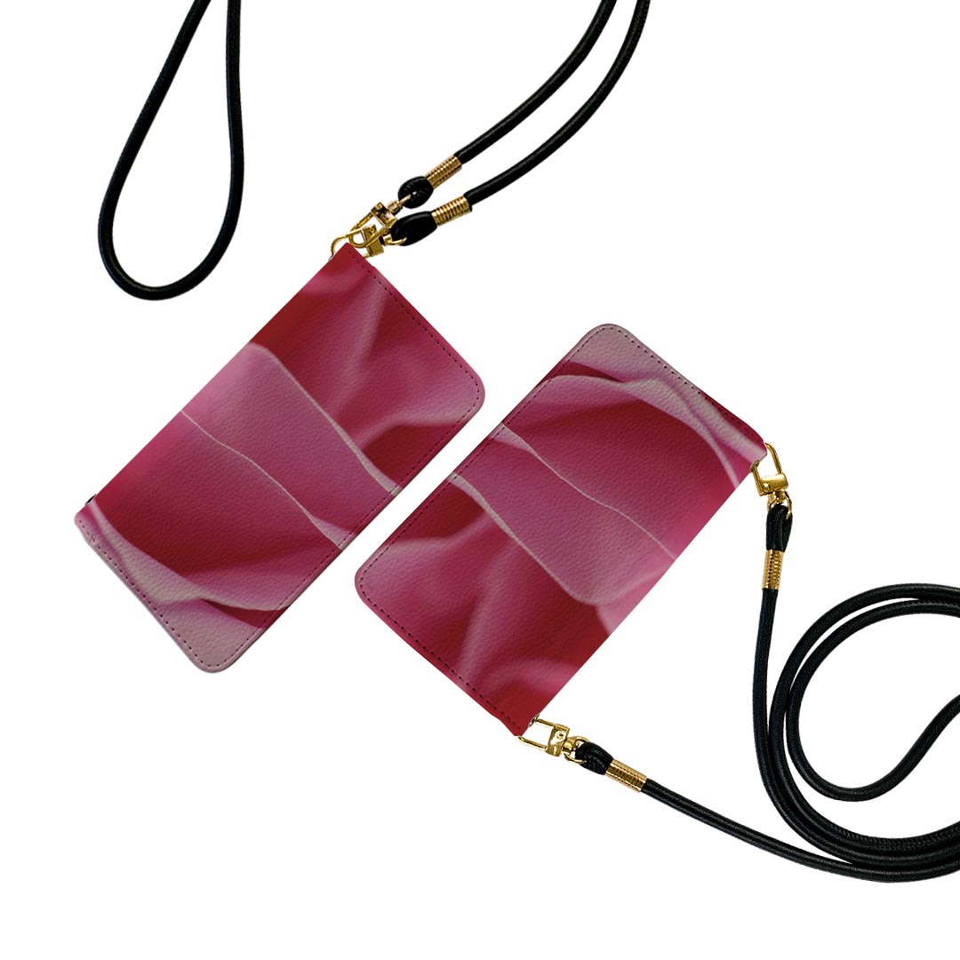 iPhone13 6.1インチ 専用 各キャリア ストラップ付き iphone 13 ケース ショルダー スマホ 落下防止 手帳型 マグネット式 ピタッと閉まる スマホカバー 肩掛け 斜めかけ 023681 花びら フラワー