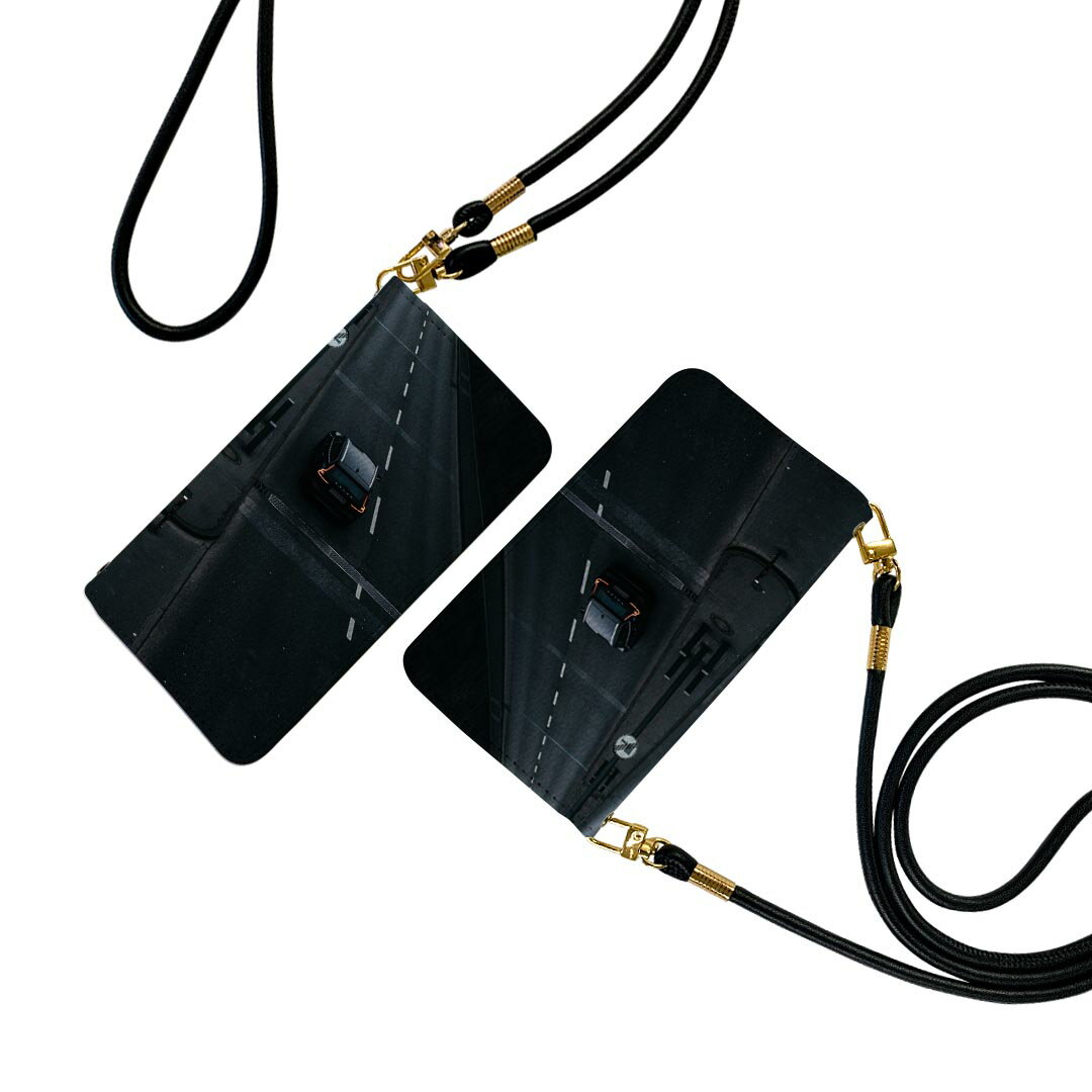 Rakuten - arrows We2 F-52E 用 手帳型 F-52E / FCG02 共通対応 ケース カバー f52e 対応 ストラップ付き ケース ショルダー スマホカバー 落下防止 マグネット式 ピタッと閉まる 肩掛け 斜めかけ 023730 道路　写真　風景