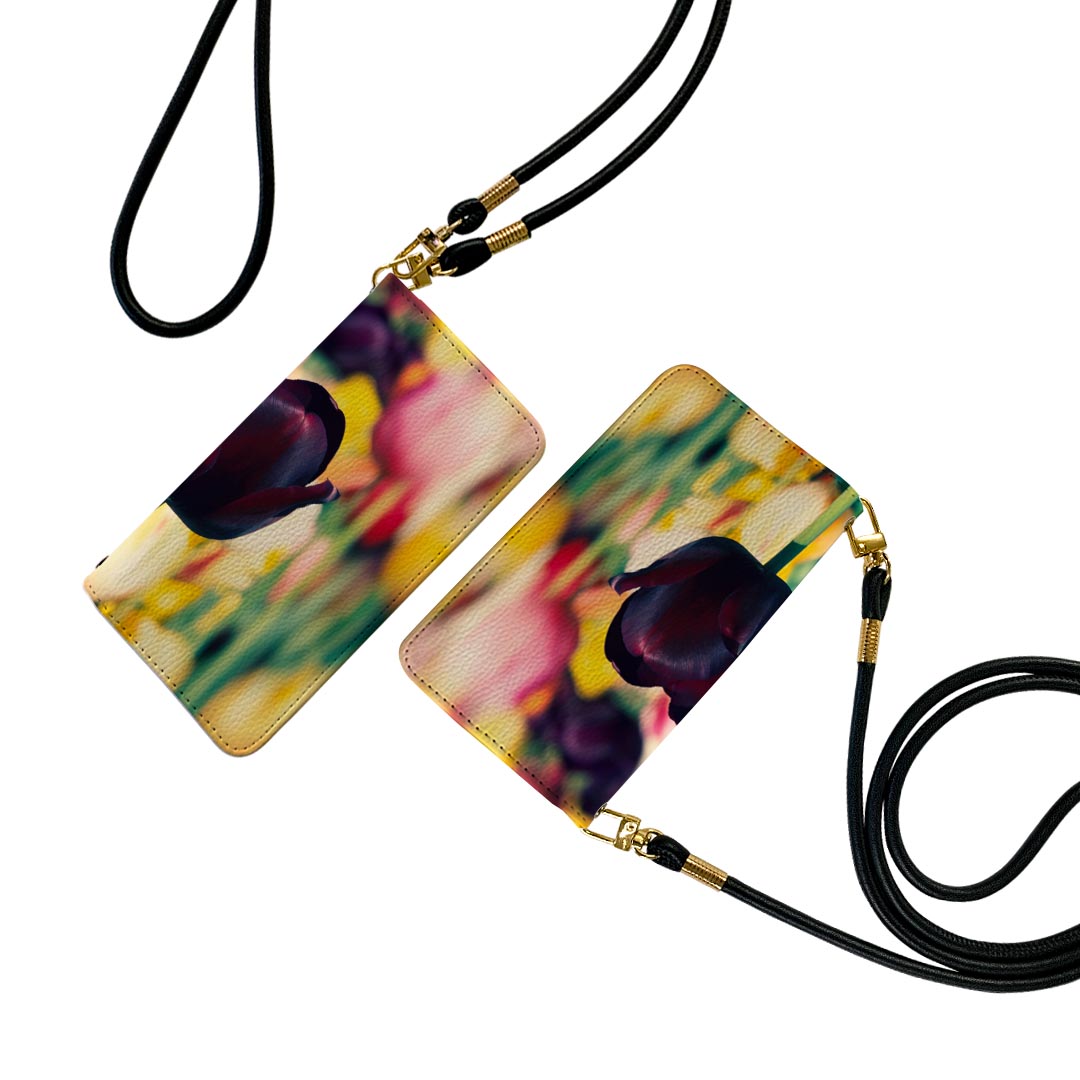 スマホケース 最新機種対応 スマホカバー 手帳型ストラップ付き ケース ショルダー スマホ 落下防止 手帳型 マグネット式 ピタッと閉まる ほぼ全機種対応 スマホカバー 肩掛け 斜めかけ 023913 花 フラワー チューリップ