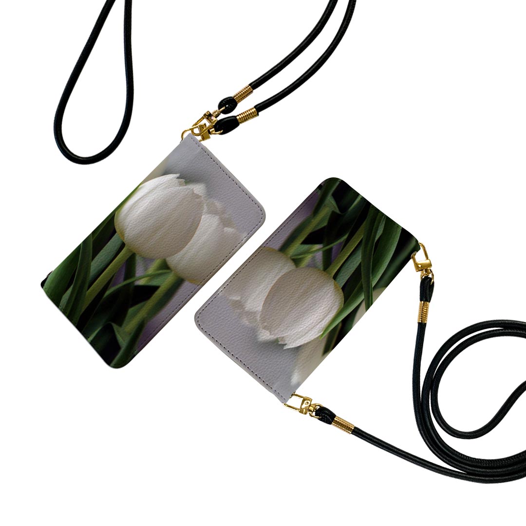 Xperia 10 IV 用 ケース カバー 手帳 SO-52C / SOG07 共通対応 ストラップ付き so52c ケース ショルダー スマホ 落下防止 手帳型 マグネット式 ピタッと閉まる スマホカバー 肩掛け 斜めかけ 023916 花　フラワー　チューリップ(2.0)