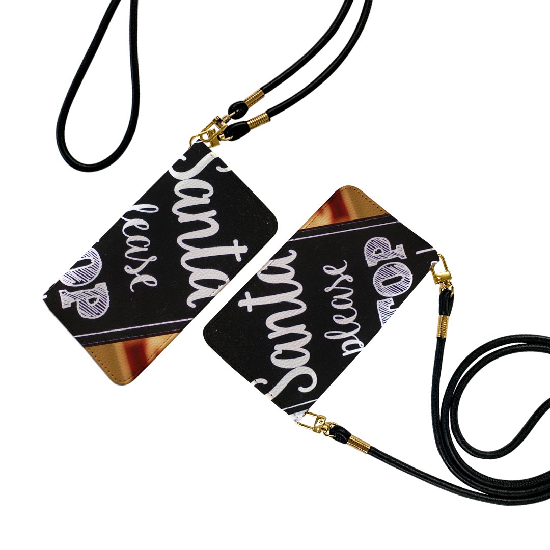 Pixel4 Google グーグル ピクセル4 pixel4 ストラップ付き ケース ショルダー スマホ 落下防止 手帳型 マグネット式 ピタッと閉まる スマホカバー 肩掛け 斜めかけ 025673 クリスマス サンタ 文字 英字