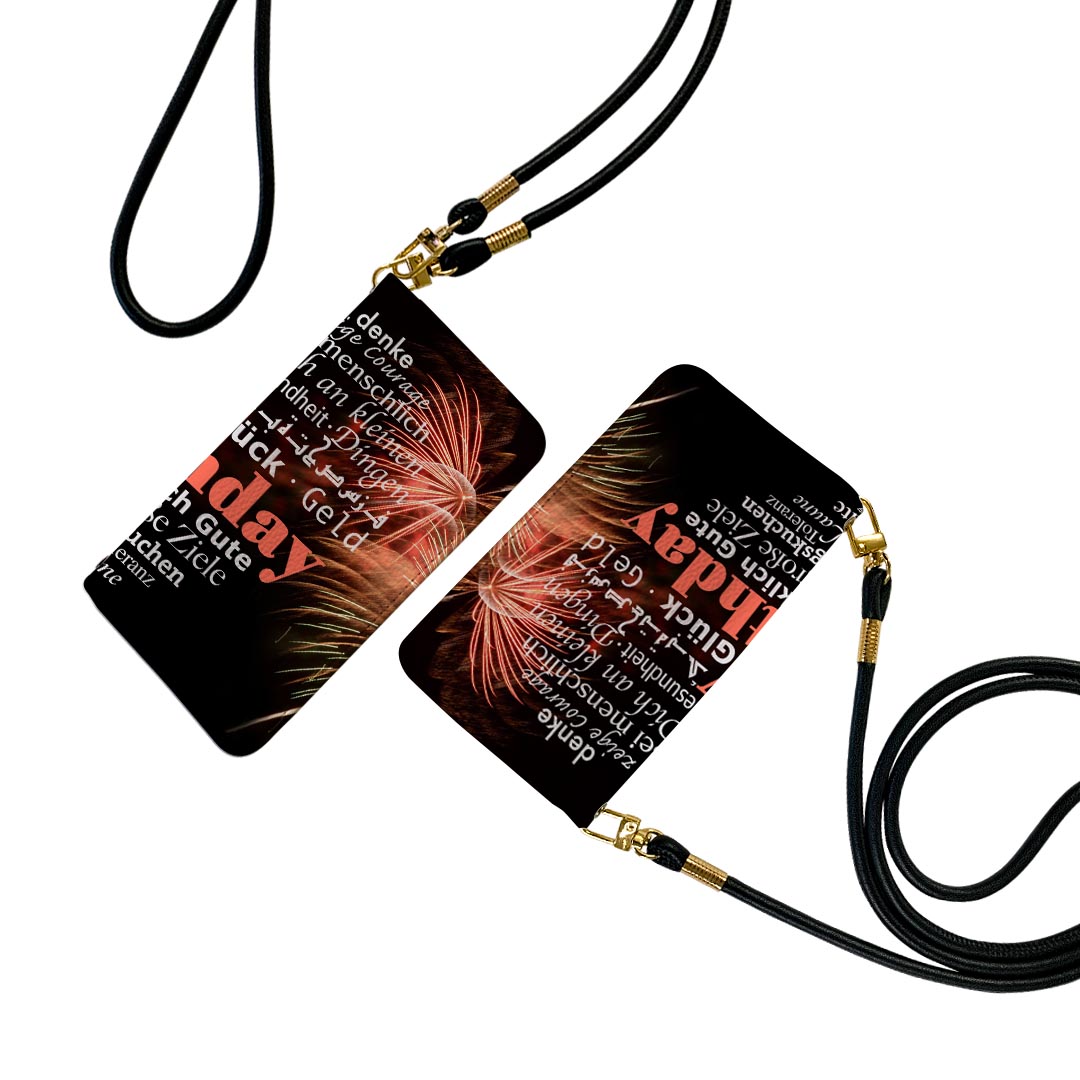 Xperia 10 VI 用 SO-52E / SOG14 / A402SO / 共通対応 手帳型 so52e ケース カバー ストラップ付き ショルダー スマホ 落下防止 手帳型 マグネット式 ピタッと閉まる スマホカバー 肩掛け 斜めかけ 025768 花火 誕生日 ハート