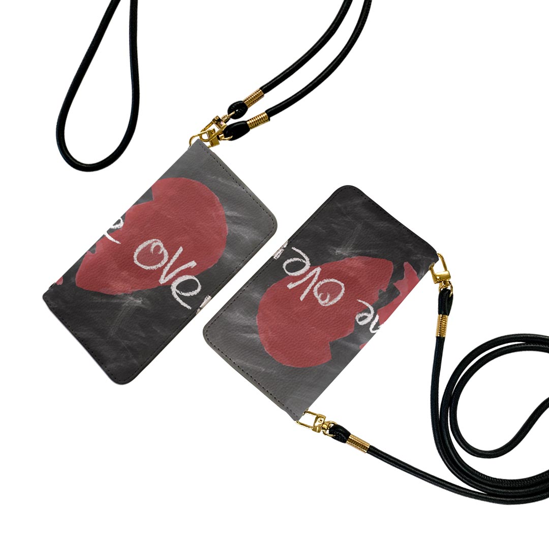 Rakuten - SH-01L AQUOS sense2 アクオス センスツー ストラップ付き sh01l ケース ショルダー スマホ 落下防止 手帳型 マグネット式 ピタッと閉まる スマホカバー 肩掛け 斜めかけ 025783 ハート　文字