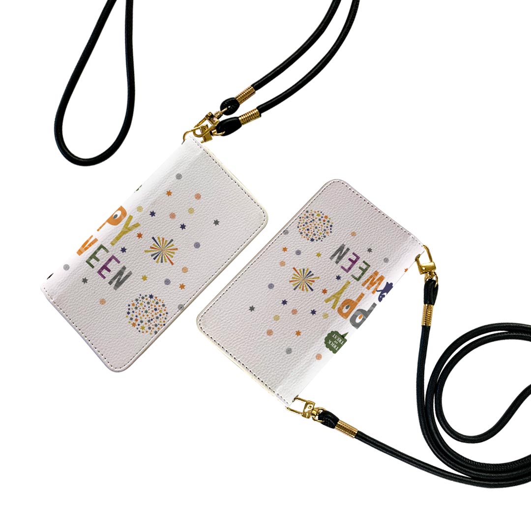 arrows N F-51C 用 手帳型 ケース カバー F-51C 対応 ケース ストラップ付き ケース ショルダー スマホ 落下防止 手帳型 マグネット式 ピタッと閉まる スマホカバー 肩掛け 斜めかけ 026132 カラフル 花火 Halloween