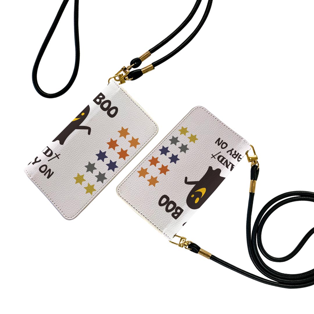 Xperia 5 III エクスペリア SO-53B SOG05 ストラップ付き so53b ケース ショルダー スマホ 落下防止 手帳型 マグネット式 ピタッと閉まる スマホカバー 肩掛け 斜めかけ 026136 ハロウィン おばけ 星 Halloween