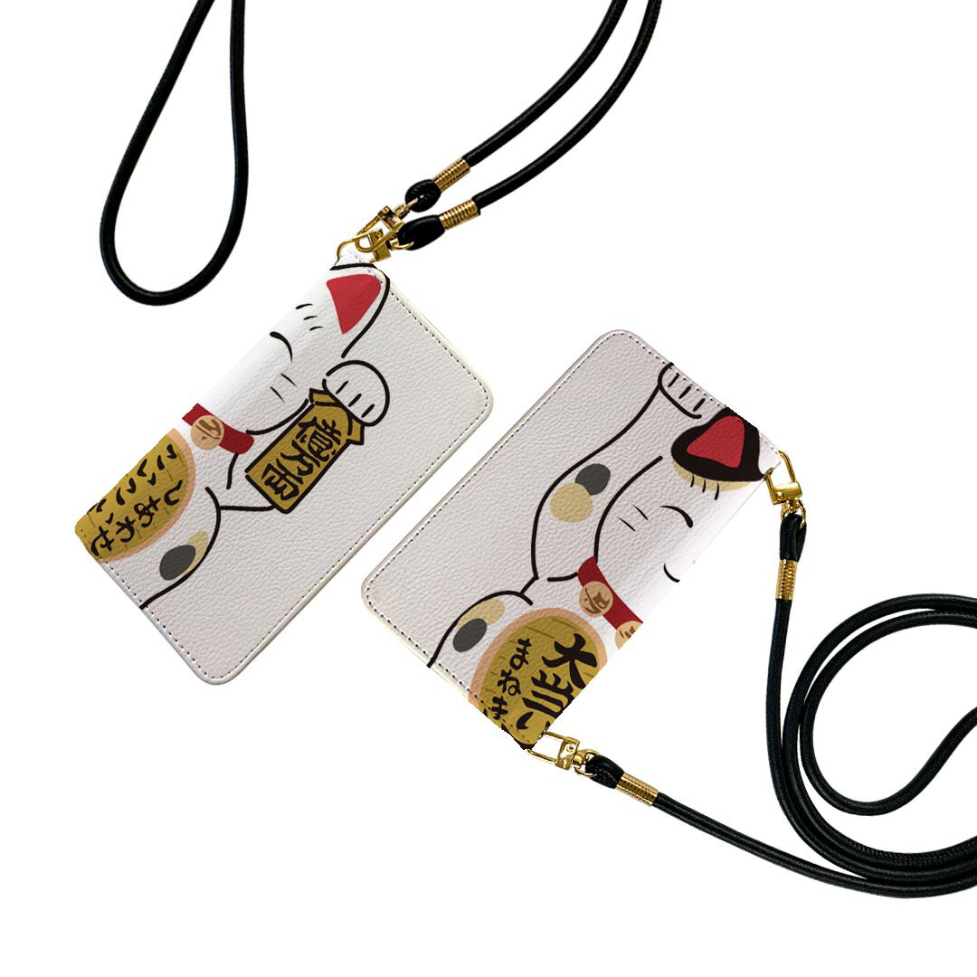 商品特徴・ショルダー付き手帳型スマホケース・シームレスな全面デザイン（内側は落ち着いたオフホワイト）・外側は高品質の人工革を使用・内側にはスマホを装着するケースが付属・機種専用のカメラホール仕様でケースを装着したままの撮影が可能・ワンセグや...