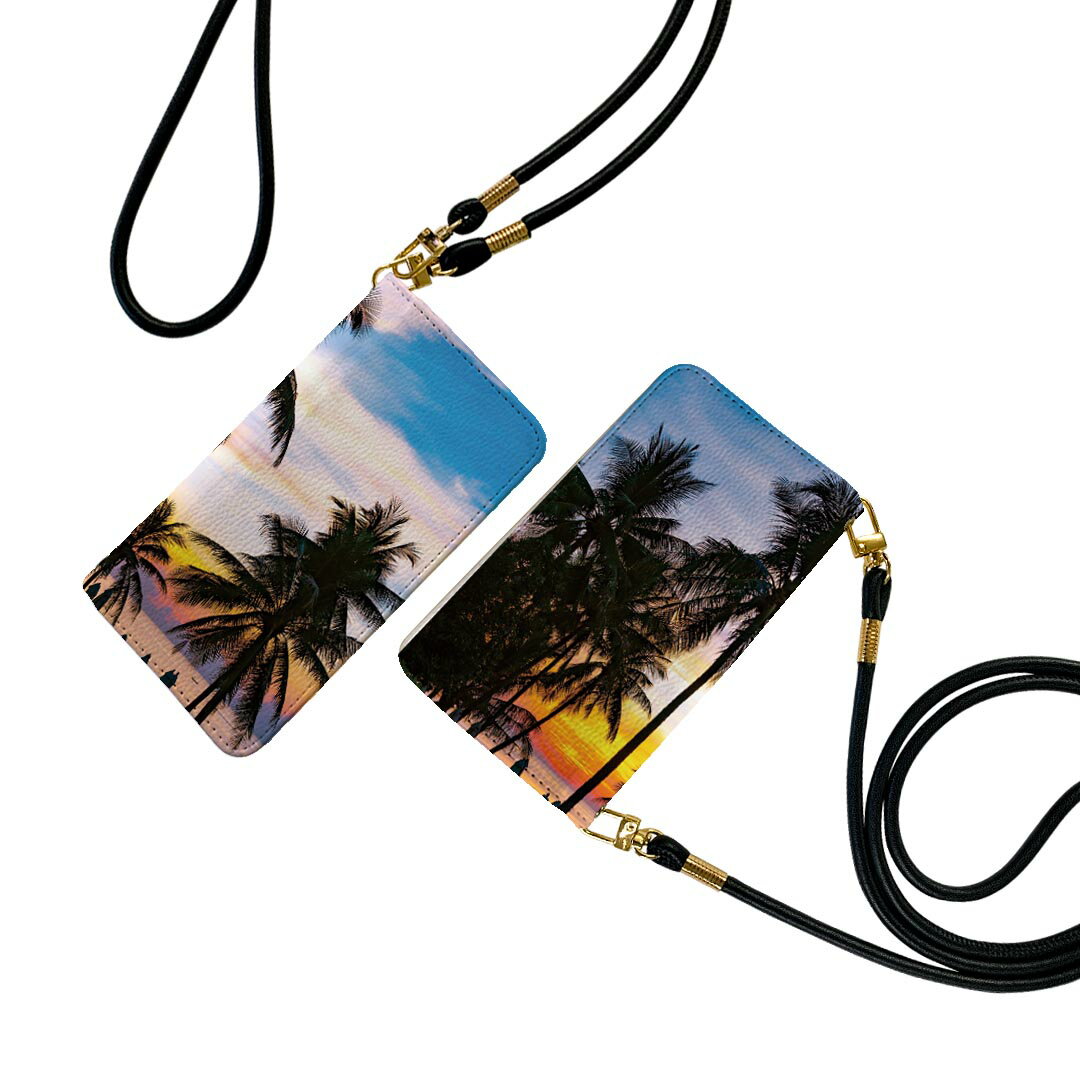 商品特徴・ショルダー付き手帳型スマホケース・シームレスな全面デザイン（内側は落ち着いたオフホワイト）・外側は高品質の人工革を使用・内側にはスマホを装着するケースが付属・機種専用のカメラホール仕様でケースを装着したままの撮影が可能・ワンセグや動画の視聴に便利な横置きスタンド機能・ICカードなどを2枚まで収納できるカードスロット付き・マグネットフリップで開け閉めカンタン注意事項商品画像はサンプルイメージですので、ご覧の環境によっては多少色味に違いを感じる場合がございます。イメージと違った、モニターと色味が異なるという理由での交換や返金はご対応出来かねます。ショルダーとカバーのみの販売で本体は付属しません。ワイヤレス充電対応機種についてはお使いの機器や環境により反応しない場合があります。その場合お手数ですがケースから外してお使い下さい。卓上ホルダ及びワイヤレスでの充電は保障の対象外となります。こちらは無地のレザーにデザインをプリントした商品で、デコなどの加工はございません。凹凸や光沢があるように見えたり布地や金属を素材にしたように見える商品もありますが、デザインの図版によるものです。撮影時にカバーが映り込む恐れがあるため、カメラ用の穴は若干大きめに開けています。カメラ穴の位置にわずかなズレが生じる場合がございます。また印刷時に微妙な画像のズレが生じる場合がございます。ご注文後に1点1点制作する受注生産品のため、不良品以外のご返品や交換は固くお断り致します。機種の選択間違いも保証対象外となりますため、ご注文の際は必ず機種をご確認下さい。発送について完全受注生産のハンドメイド商品となりますので、既製品と比べて発送までお時間を頂いています。 基本的に決済確認後、通常で3営業日程度、最大で10営業日程度での発送となります。繁忙期や休業日明けの場合はさらに時間がかかる場合があります。 その際には別途メールにてご連絡致します。メール便の場合、発送日から到着までに2-4日ほどかかる場合が多く、紛失などの保障もご対応できかねます。あらかじめご了承下さい。