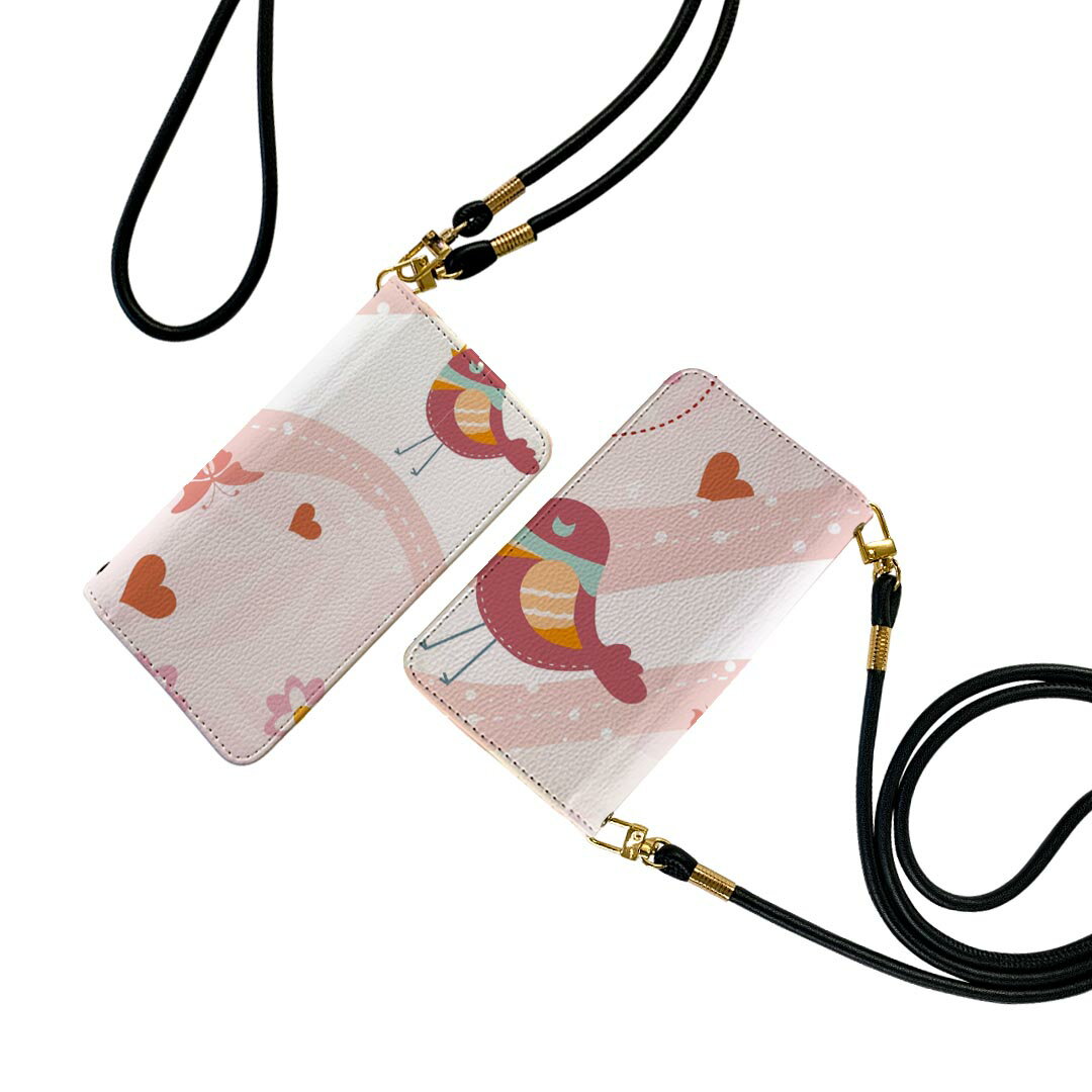 商品特徴・ショルダー付き手帳型スマホケース・シームレスな全面デザイン（内側は落ち着いたオフホワイト）・外側は高品質の人工革を使用・内側にはスマホを装着するケースが付属・機種専用のカメラホール仕様でケースを装着したままの撮影が可能・ワンセグや...