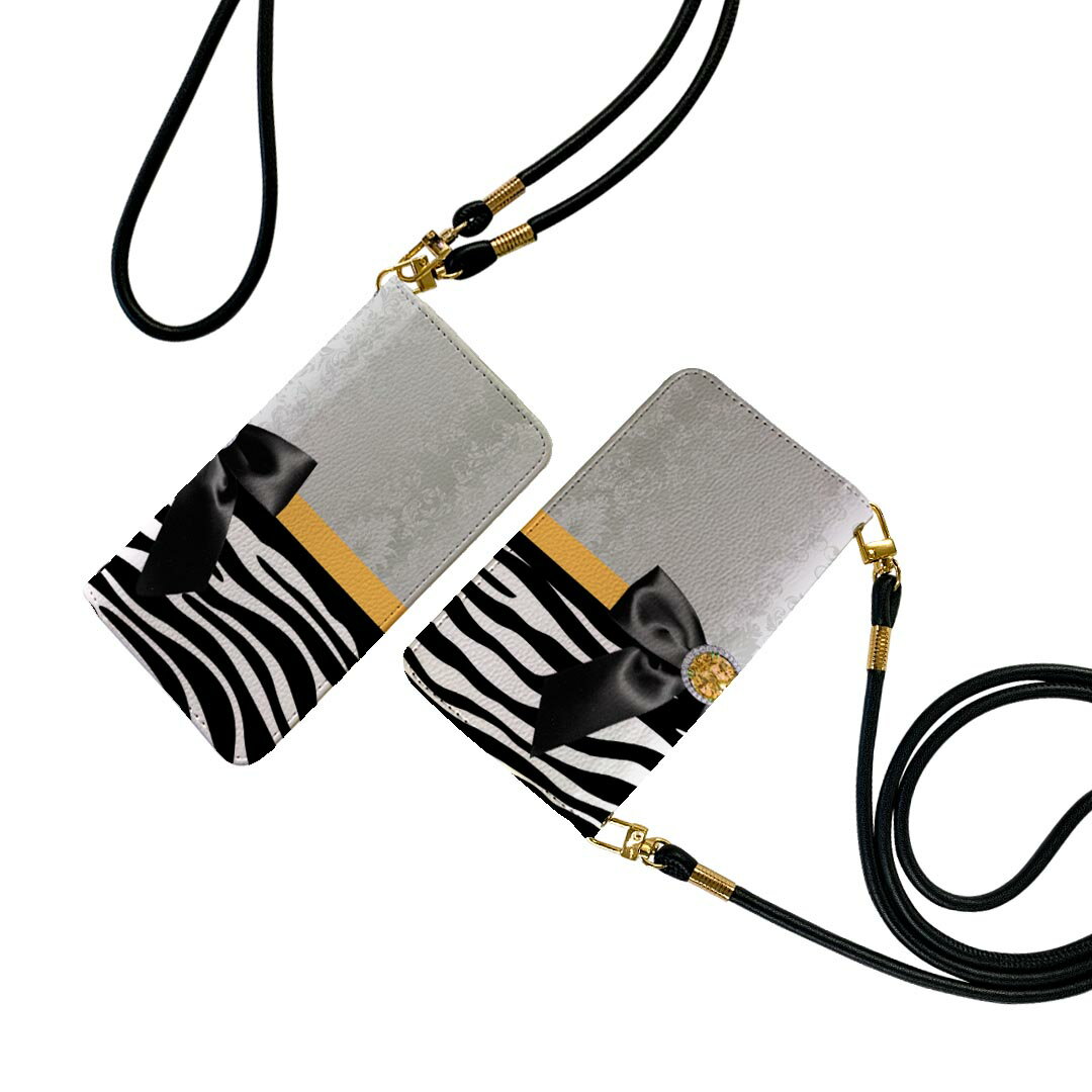 商品特徴・ショルダー付き手帳型スマホケース・シームレスな全面デザイン（内側は落ち着いたオフホワイト）・外側は高品質の人工革を使用・内側にはスマホを装着するケースが付属・機種専用のカメラホール仕様でケースを装着したままの撮影が可能・ワンセグや...