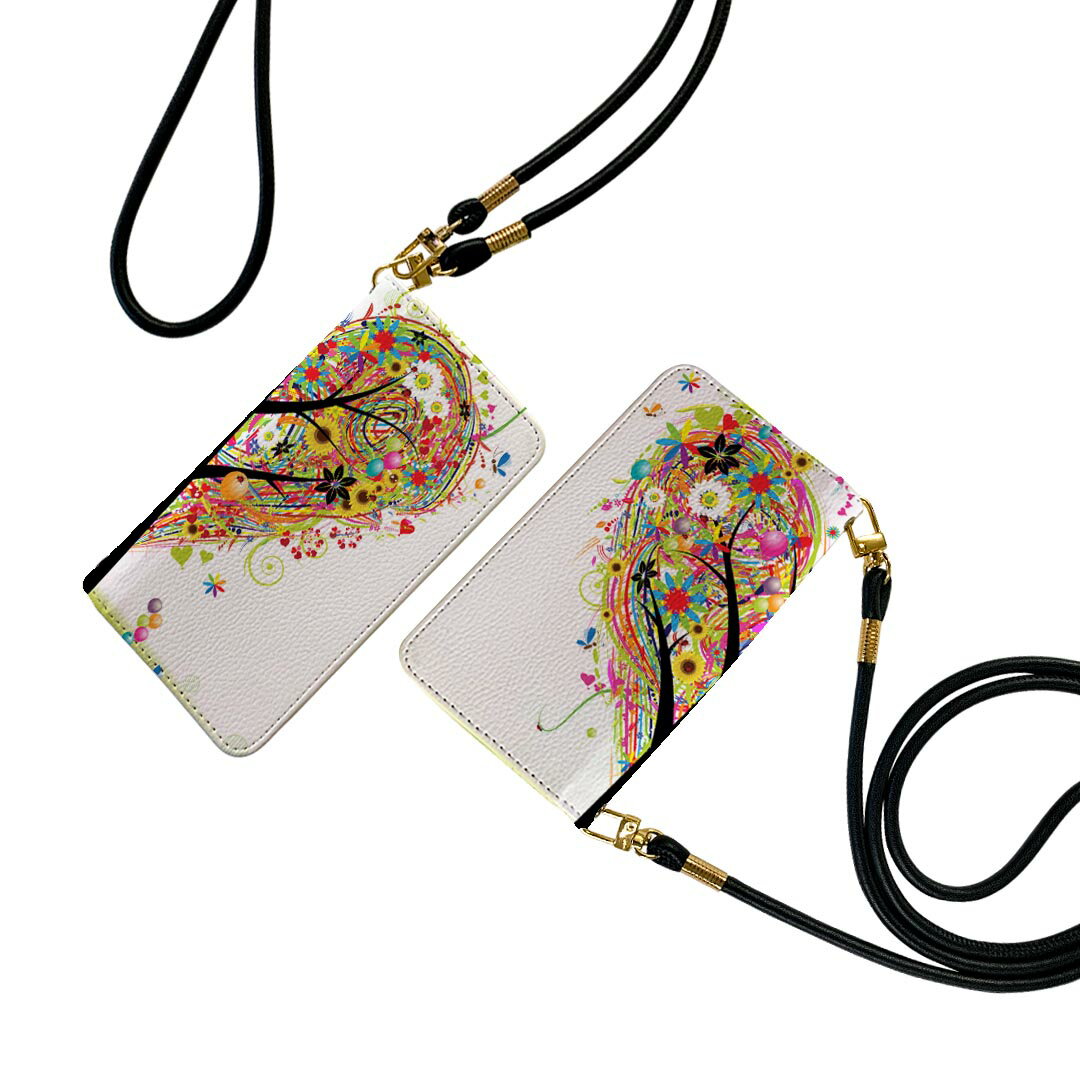 商品特徴・ショルダー付き手帳型スマホケース・シームレスな全面デザイン（内側は落ち着いたオフホワイト）・外側は高品質の人工革を使用・内側にはスマホを装着するケースが付属・機種専用のカメラホール仕様でケースを装着したままの撮影が可能・ワンセグや...