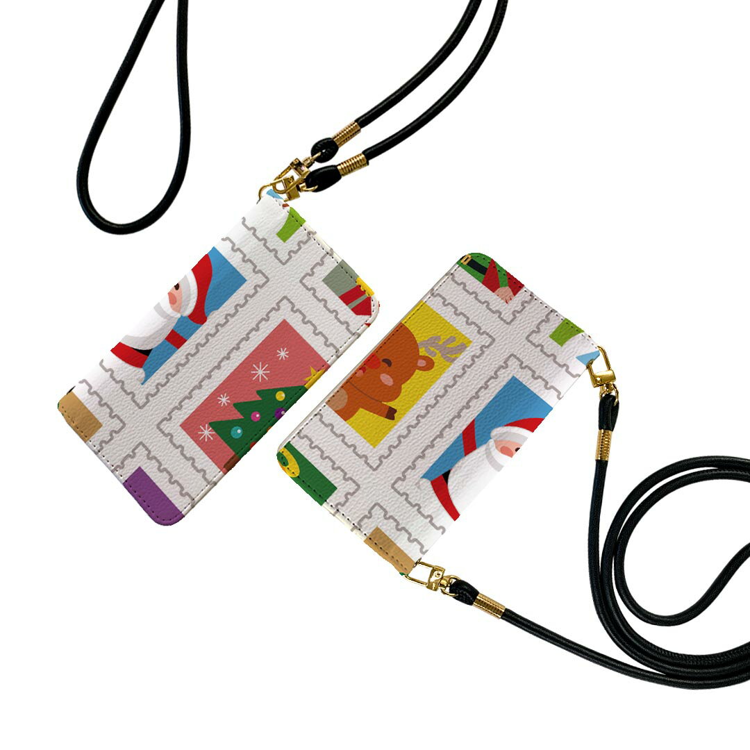 商品特徴・ショルダー付き手帳型スマホケース・シームレスな全面デザイン（内側は落ち着いたオフホワイト）・外側は高品質の人工革を使用・内側にはスマホを装着するケースが付属・機種専用のカメラホール仕様でケースを装着したままの撮影が可能・ワンセグや...