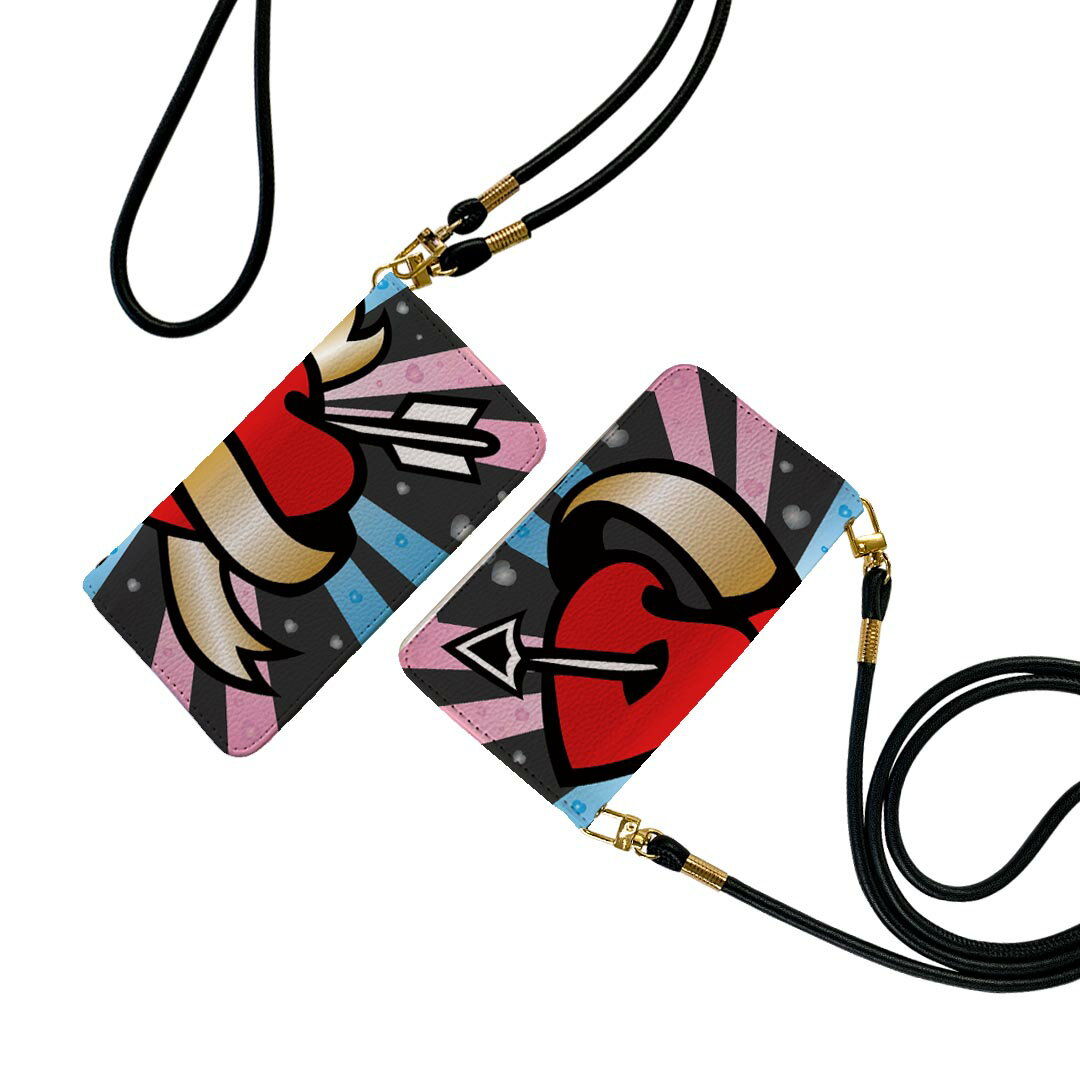 商品特徴・ショルダー付き手帳型スマホケース・シームレスな全面デザイン（内側は落ち着いたオフホワイト）・外側は高品質の人工革を使用・内側にはスマホを装着するケースが付属・機種専用のカメラホール仕様でケースを装着したままの撮影が可能・ワンセグや...