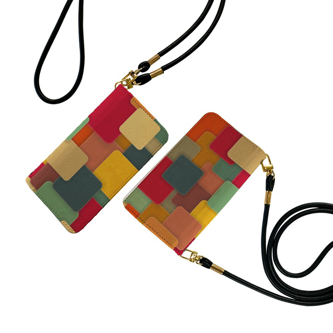 商品特徴・ショルダー付き手帳型スマホケース・シームレスな全面デザイン（内側は落ち着いたオフホワイト）・外側は高品質の人工革を使用・内側にはスマホを装着するケースが付属・機種専用のカメラホール仕様でケースを装着したままの撮影が可能・ワンセグや動画の視聴に便利な横置きスタンド機能・ICカードなどを2枚まで収納できるカードスロット付き・マグネットフリップで開け閉めカンタン注意事項商品画像はサンプルイメージですので、ご覧の環境によっては多少色味に違いを感じる場合がございます。イメージと違った、モニターと色味が異なるという理由での交換や返金はご対応出来かねます。ショルダーとカバーのみの販売で本体は付属しません。ワイヤレス充電対応機種についてはお使いの機器や環境により反応しない場合があります。その場合お手数ですがケースから外してお使い下さい。卓上ホルダ及びワイヤレスでの充電は保障の対象外となります。こちらは無地のレザーにデザインをプリントした商品で、デコなどの加工はございません。凹凸や光沢があるように見えたり布地や金属を素材にしたように見える商品もありますが、デザインの図版によるものです。撮影時にカバーが映り込む恐れがあるため、カメラ用の穴は若干大きめに開けています。カメラ穴の位置にわずかなズレが生じる場合がございます。また印刷時に微妙な画像のズレが生じる場合がございます。ご注文後に1点1点制作する受注生産品のため、不良品以外のご返品や交換は固くお断り致します。機種の選択間違いも保証対象外となりますため、ご注文の際は必ず機種をご確認下さい。発送について完全受注生産のハンドメイド商品となりますので、既製品と比べて発送までお時間を頂いています。 基本的に決済確認後、通常で3営業日程度、最大で10営業日程度での発送となります。繁忙期や休業日明けの場合はさらに時間がかかる場合があります。 その際には別途メールにてご連絡致します。メール便の場合、発送日から到着までに2-4日ほどかかる場合が多く、紛失などの保障もご対応できかねます。あらかじめご了承下さい。