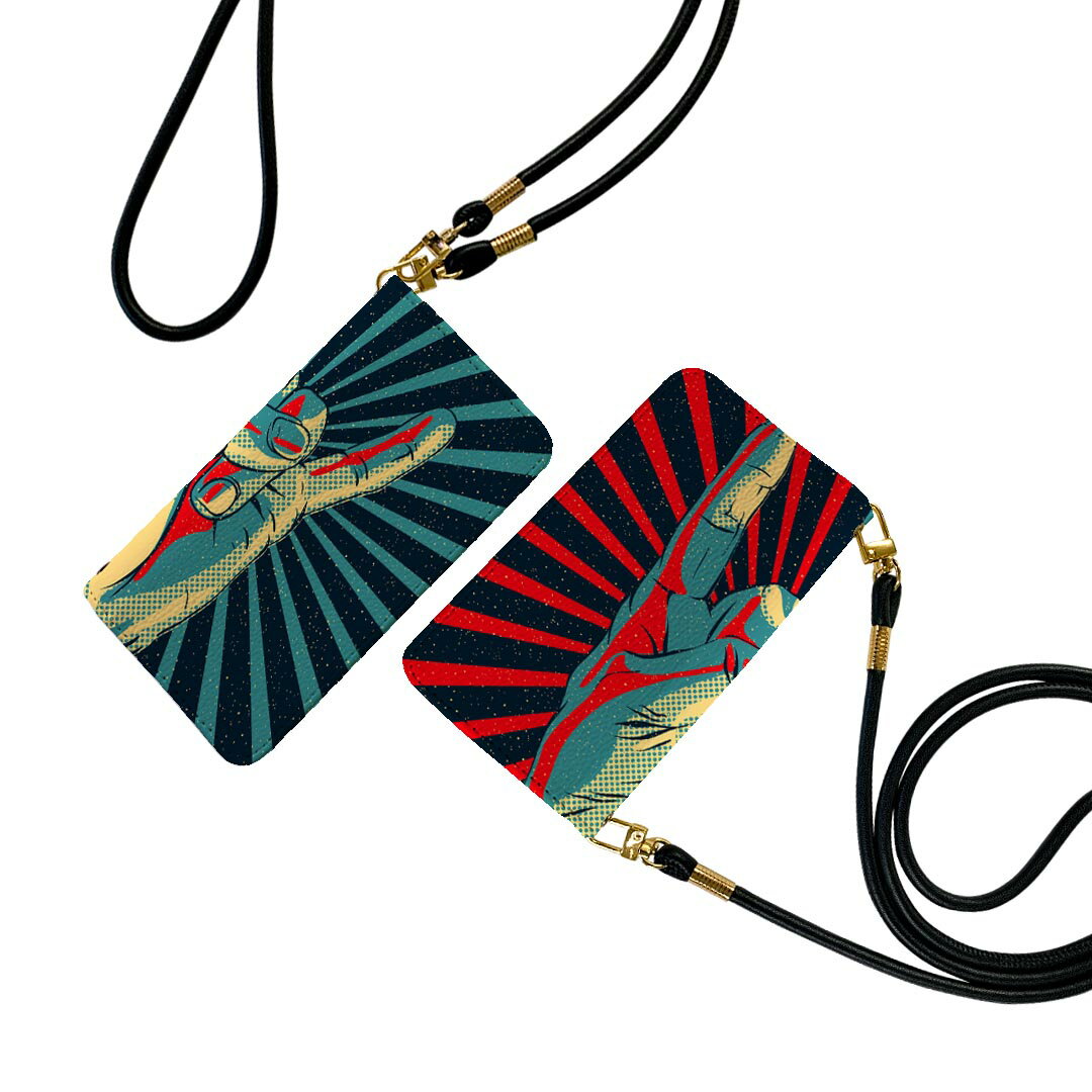 SCV46 Galaxy A20 ギャラクシー エートゥエンティ ストラップ付き scv46 ケース ショルダー スマホ 落下防止 手帳型 マグネット式 ピタッと閉まる スマホカバー 肩掛け 斜めかけ 006561 手　イラスト　レトロ