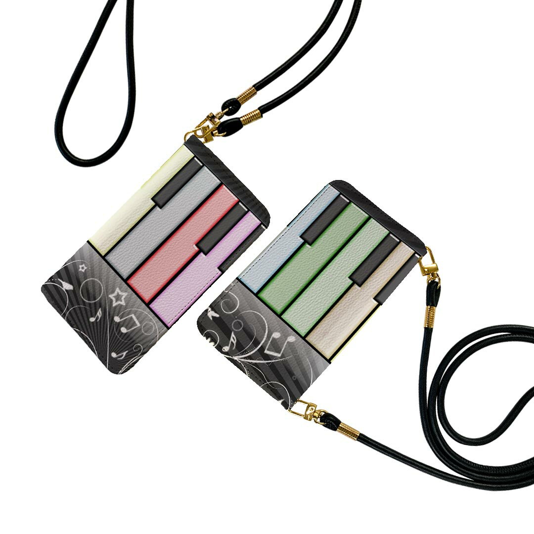 商品特徴・ショルダー付き手帳型スマホケース・シームレスな全面デザイン（内側は落ち着いたオフホワイト）・外側は高品質の人工革を使用・内側にはスマホを装着するケースが付属・機種専用のカメラホール仕様でケースを装着したままの撮影が可能・ワンセグや動画の視聴に便利な横置きスタンド機能・ICカードなどを2枚まで収納できるカードスロット付き・マグネットフリップで開け閉めカンタン注意事項商品画像はサンプルイメージですので、ご覧の環境によっては多少色味に違いを感じる場合がございます。イメージと違った、モニターと色味が異なるという理由での交換や返金はご対応出来かねます。ショルダーとカバーのみの販売で本体は付属しません。ワイヤレス充電対応機種についてはお使いの機器や環境により反応しない場合があります。その場合お手数ですがケースから外してお使い下さい。卓上ホルダ及びワイヤレスでの充電は保障の対象外となります。こちらは無地のレザーにデザインをプリントした商品で、デコなどの加工はございません。凹凸や光沢があるように見えたり布地や金属を素材にしたように見える商品もありますが、デザインの図版によるものです。撮影時にカバーが映り込む恐れがあるため、カメラ用の穴は若干大きめに開けています。カメラ穴の位置にわずかなズレが生じる場合がございます。また印刷時に微妙な画像のズレが生じる場合がございます。ご注文後に1点1点制作する受注生産品のため、不良品以外のご返品や交換は固くお断り致します。機種の選択間違いも保証対象外となりますため、ご注文の際は必ず機種をご確認下さい。発送について完全受注生産のハンドメイド商品となりますので、既製品と比べて発送までお時間を頂いています。 基本的に決済確認後、通常で3営業日程度、最大で10営業日程度での発送となります。繁忙期や休業日明けの場合はさらに時間がかかる場合があります。 その際には別途メールにてご連絡致します。メール便の場合、発送日から到着までに2?4日ほどかかる場合が多く、紛失などの保障もご対応できかねます。あらかじめご了承下さい。