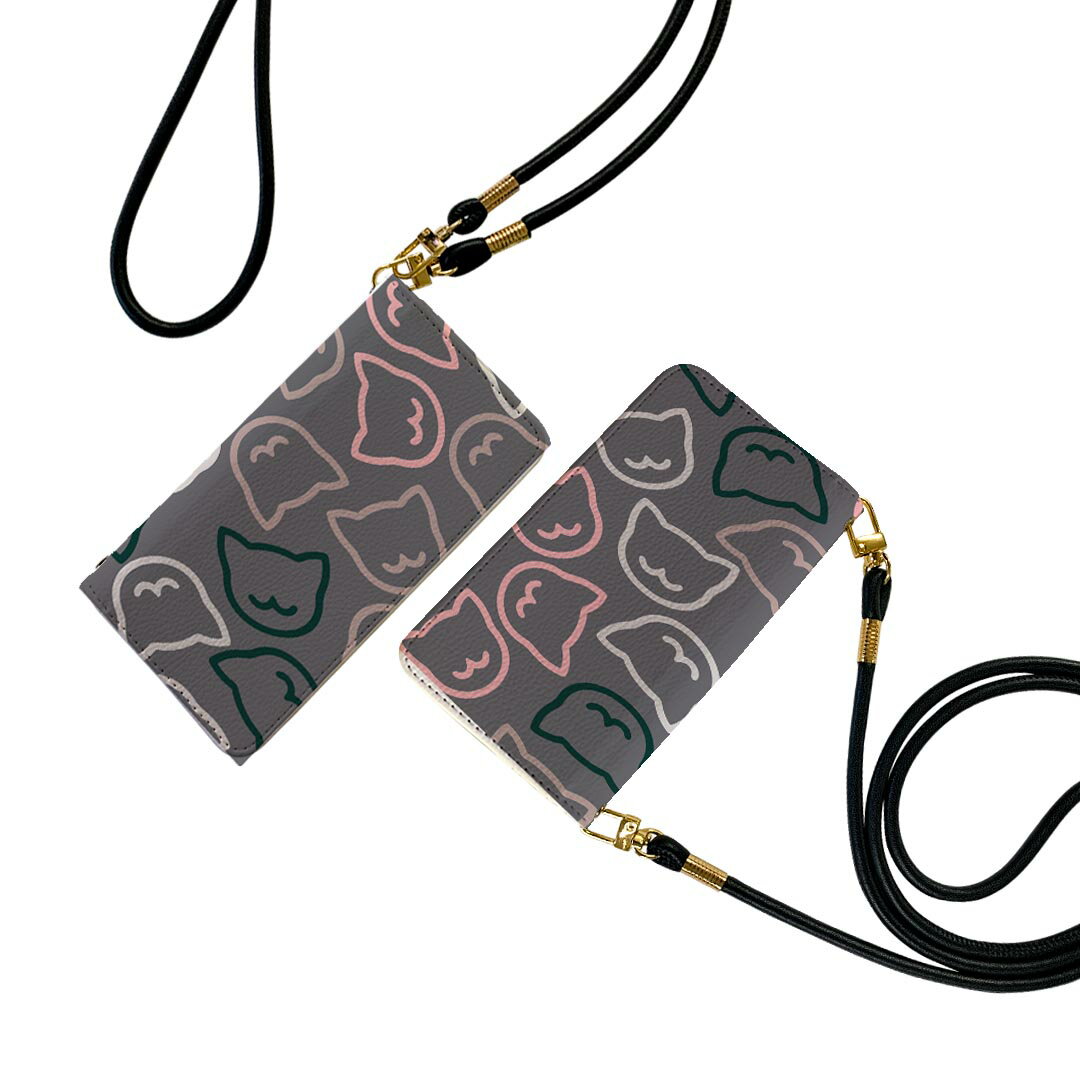 商品特徴・ショルダー付き手帳型スマホケース・シームレスな全面デザイン（内側は落ち着いたオフホワイト）・外側は高品質の人工革を使用・内側にはスマホを装着するケースが付属・機種専用のカメラホール仕様でケースを装着したままの撮影が可能・ワンセグや...