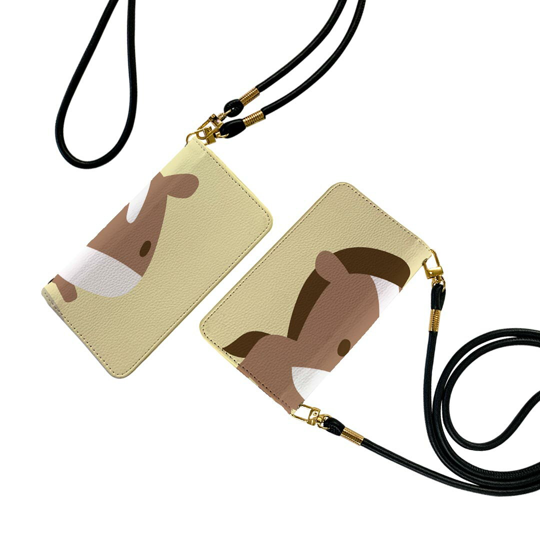 Galaxy S21 5G SC-51B ギャラクシー ストラップ付き sc51b ケース ショルダー スマホ 落下防止 手帳型 マグネット式 ピタッと閉まる スマホカバー 肩掛け 斜めかけ 007854 うま　馬　イラスト　キャラクター