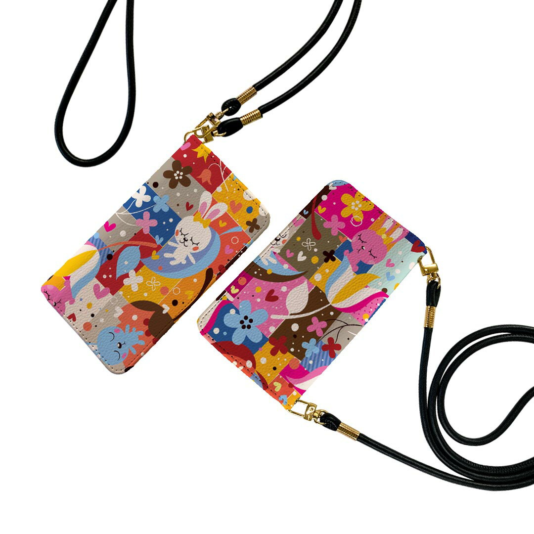 商品特徴・ショルダー付き手帳型スマホケース・シームレスな全面デザイン（内側は落ち着いたオフホワイト）・外側は高品質の人工革を使用・内側にはスマホを装着するケースが付属・機種専用のカメラホール仕様でケースを装着したままの撮影が可能・ワンセグや...