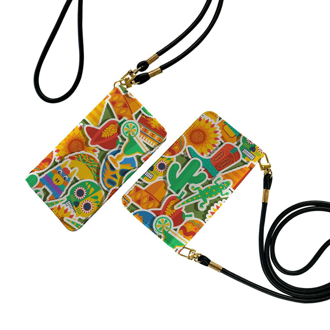 商品特徴・ショルダー付き手帳型スマホケース・シームレスな全面デザイン（内側は落ち着いたオフホワイト）・外側は高品質の人工革を使用・内側にはスマホを装着するケースが付属・機種専用のカメラホール仕様でケースを装着したままの撮影が可能・ワンセグや...