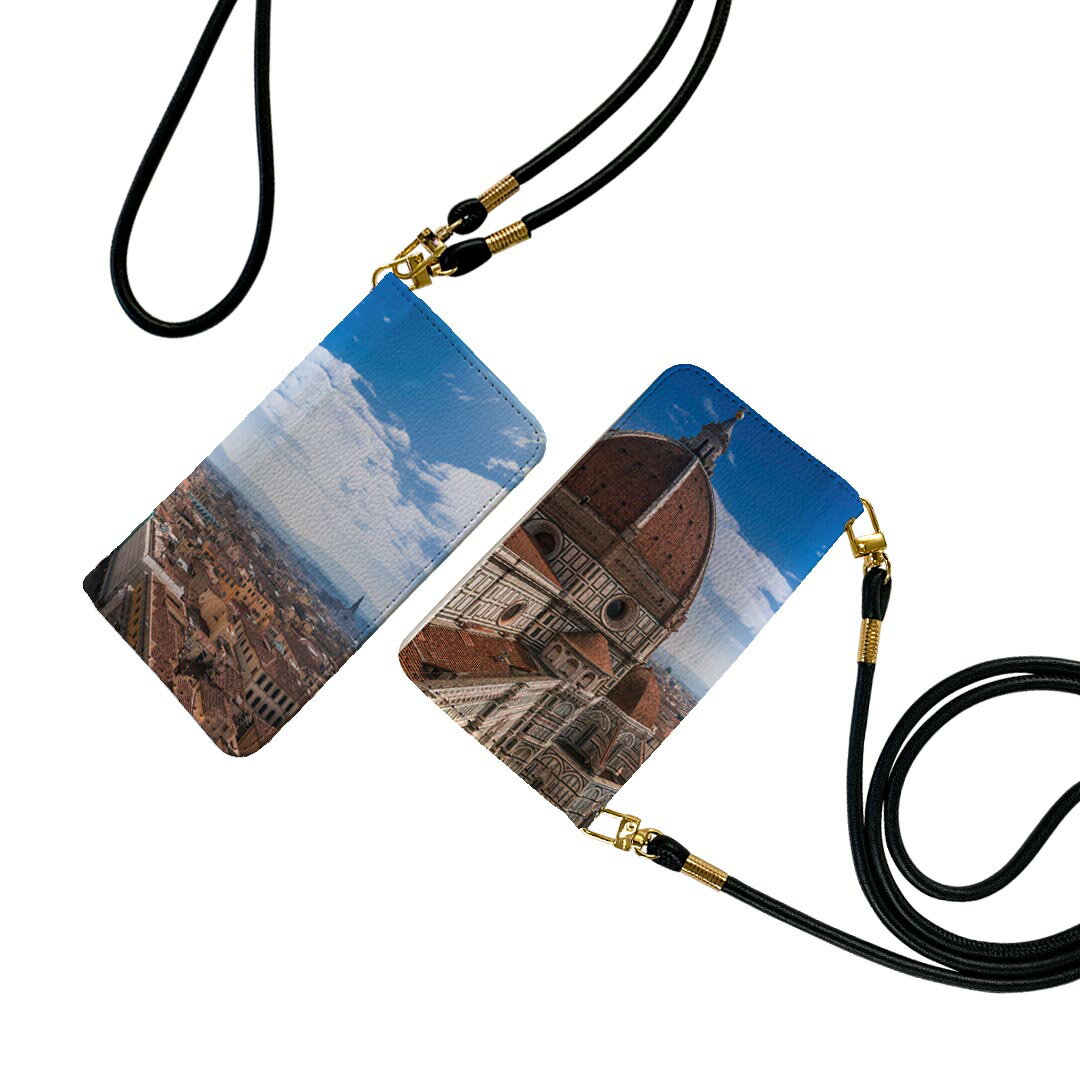 AQUOS wish2 / wish 用 手帳型 ケース カバー SH-51C / SHG06 / A104SH / SH-M20 共通対応 ケース ストラップ付き ケース ショルダー スマホ 落下防止 手帳型 マグネット式 ピタッと閉まる スマホカバー 肩掛け 斜めかけ 009605 風景　外国　写真