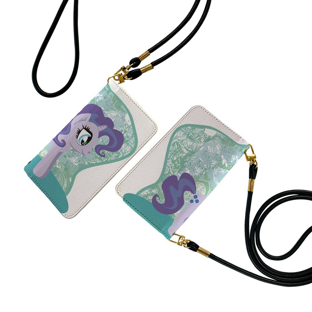 Galaxy S23 Ultra 用 手帳型 ケース SC-52D / SCG20 各キャリア 共通対応 ストラップ付き ケース ショルダー スマホ 落下防止 手帳型 マグネット式 ピタッと閉まる スマホカバー 肩掛け 斜めかけ 009704 動物　キャラクター　紫