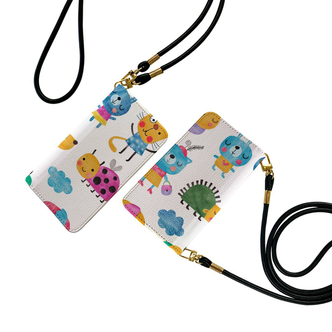 Pixel 3 ピクセル3 ストラップ付き pixel3 ケース ショルダー スマホ 落下防止 手帳型 マグネット式 ピタッと閉まる スマホカバー 肩掛け 斜めかけ 009791 動物　うさぎ　キャラクター