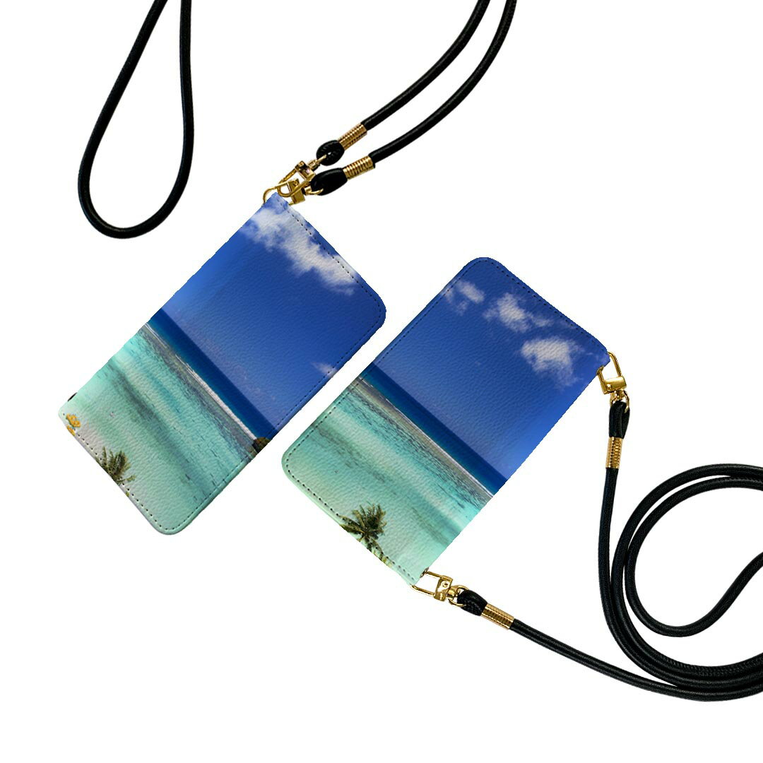 商品特徴・ショルダー付き手帳型スマホケース・シームレスな全面デザイン（内側は落ち着いたオフホワイト）・外側は高品質の人工革を使用・内側にはスマホを装着するケースが付属・機種専用のカメラホール仕様でケースを装着したままの撮影が可能・ワンセグや動画の視聴に便利な横置きスタンド機能・ICカードなどを2枚まで収納できるカードスロット付き・マグネットフリップで開け閉めカンタン注意事項商品画像はサンプルイメージですので、ご覧の環境によっては多少色味に違いを感じる場合がございます。イメージと違った、モニターと色味が異なるという理由での交換や返金はご対応出来かねます。ショルダーとカバーのみの販売で本体は付属しません。ワイヤレス充電対応機種についてはお使いの機器や環境により反応しない場合があります。その場合お手数ですがケースから外してお使い下さい。卓上ホルダ及びワイヤレスでの充電は保障の対象外となります。こちらは無地のレザーにデザインをプリントした商品で、デコなどの加工はございません。凹凸や光沢があるように見えたり布地や金属を素材にしたように見える商品もありますが、デザインの図版によるものです。撮影時にカバーが映り込む恐れがあるため、カメラ用の穴は若干大きめに開けています。カメラ穴の位置にわずかなズレが生じる場合がございます。また印刷時に微妙な画像のズレが生じる場合がございます。ご注文後に1点1点制作する受注生産品のため、不良品以外のご返品や交換は固くお断り致します。機種の選択間違いも保証対象外となりますため、ご注文の際は必ず機種をご確認下さい。発送について完全受注生産のハンドメイド商品となりますので、既製品と比べて発送までお時間を頂いています。 基本的に決済確認後、通常で3営業日程度、最大で10営業日程度での発送となります。繁忙期や休業日明けの場合はさらに時間がかかる場合があります。 その際には別途メールにてご連絡致します。メール便の場合、発送日から到着までに2?4日ほどかかる場合が多く、紛失などの保障もご対応できかねます。あらかじめご了承下さい。