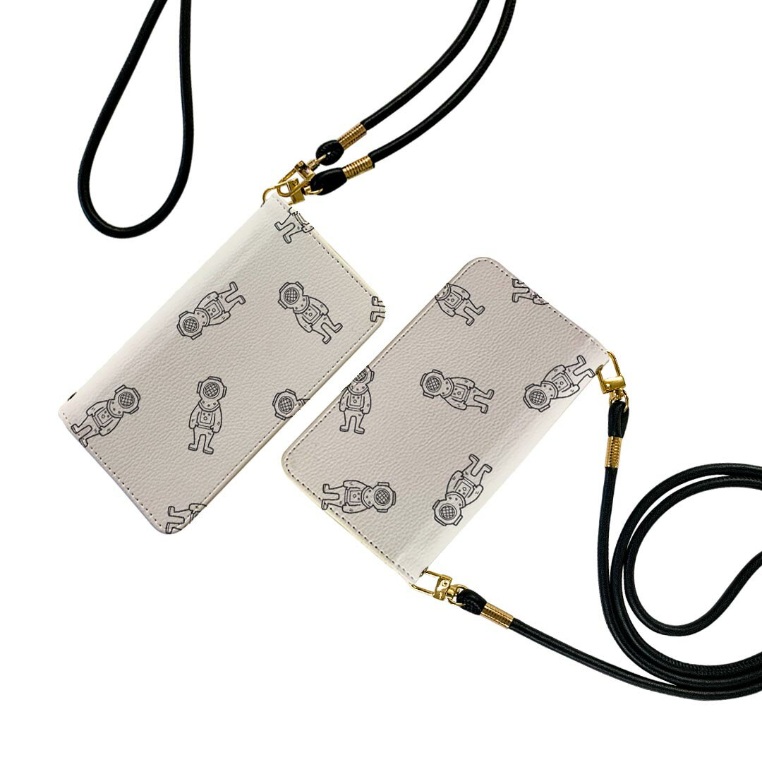 L-03K LG Electronics LG style エルジースタイル ストラップ付き l03k ケース ショルダー スマホ 落下防止 手帳型 マグネット式 ピタッと閉まる スマホカバー 肩掛け 斜めかけ 010715 宇宙　飛行士　イラスト
