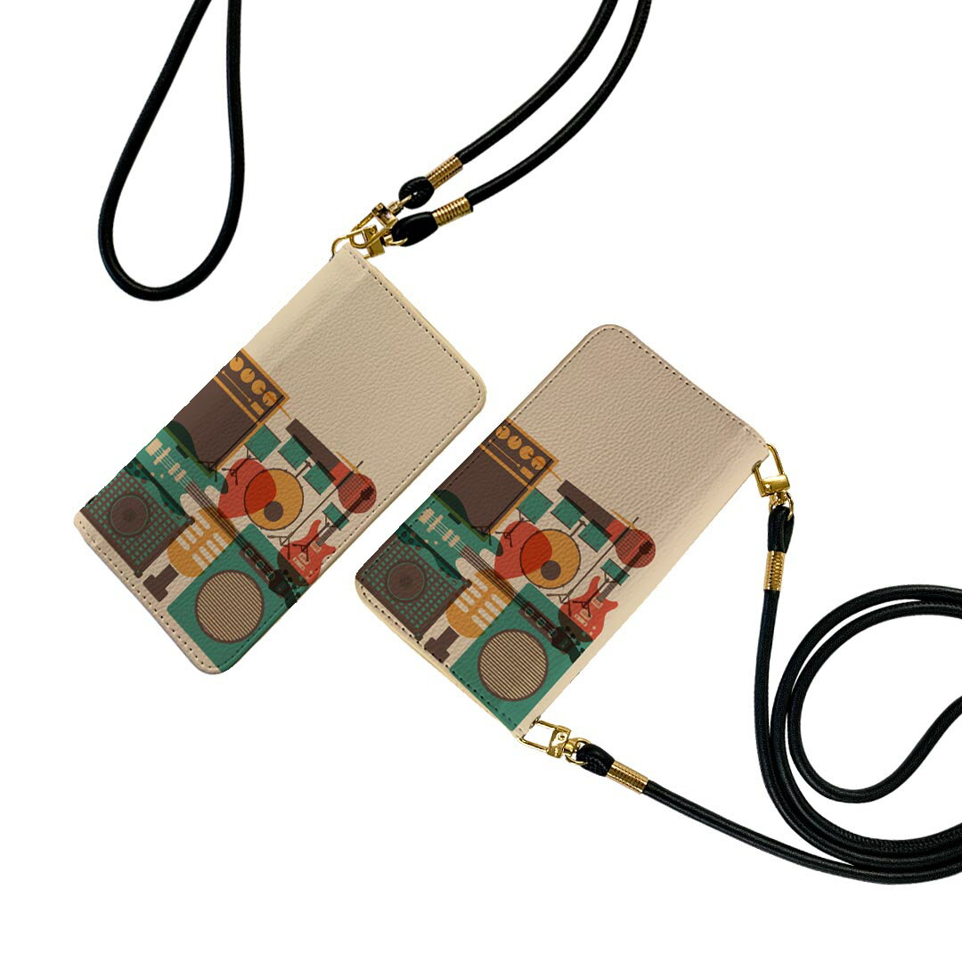 F-01K arrows NX アローズ NX ストラップ付き f01k ケース ショルダー スマホ 落下防止 手帳型 マグネット式 ピタッと閉まる スマホカバー 肩掛け 斜めかけ 010922 音楽　ミュージック　楽器(2)