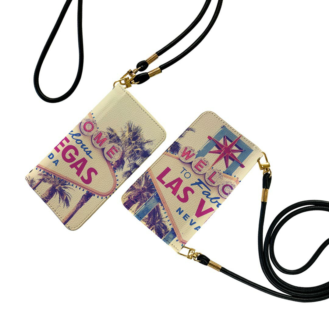 SC-03L Galaxy S10 ギャラクシー エステン ストラップ付き sc03l ケース ショルダー スマホ 落下防止 手帳型 マグネット式 ピタッと閉まる スマホカバー 肩掛け 斜めかけ 011323 ラスベガス　外国　写真(2)