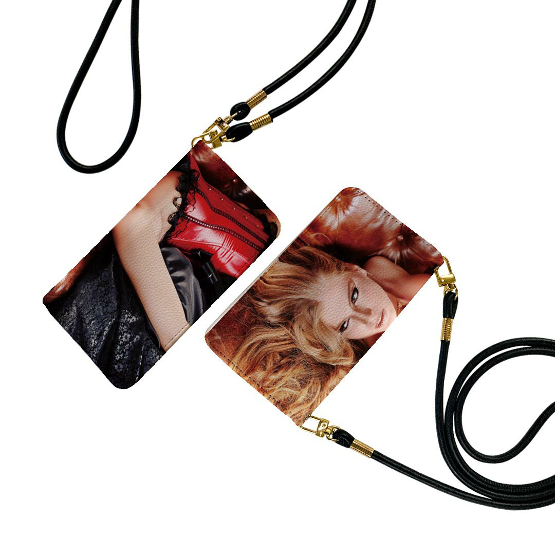 Xperia XZ2 SO-03K エクスペリア XZ2 ストラップ付き so03k ケース ショルダー スマホ 落下防止 手帳型 マグネット式 ピタッと閉まる スマホカバー 肩掛け 斜めかけ 011896 女性　　写真