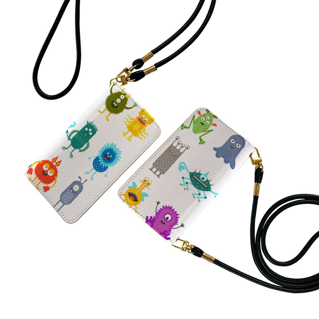 Galaxy S9 SC-02K ギャラクシー ストラップ付き sc02k ケース ショルダー スマホ 落下防止 手帳型 マグネット式 ピタッと閉まる スマホカバー 肩掛け 斜めかけ 013165 宇宙 宇宙人