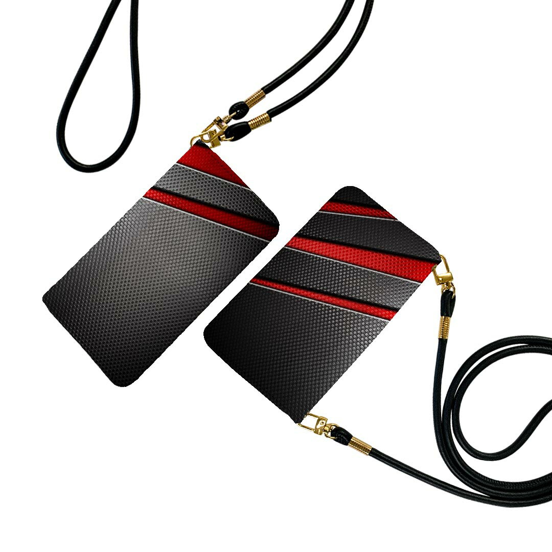 Galaxy S24 Ultra 用 手帳型 ケース SC-52E / SCG26 (SM-S928) 各キャリア 共通対応 ストラップ付き ケース ショルダー スマホ 落下防止 手帳型 マグネット式 ピタッと閉まる スマホカバー 肩掛け 斜めかけ 013267 黒 赤 かっこいい