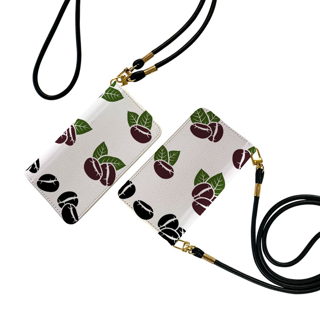 商品特徴・ショルダー付き手帳型スマホケース・シームレスな全面デザイン（内側は落ち着いたオフホワイト）・外側は高品質の人工革を使用・内側にはスマホを装着するケースが付属・機種専用のカメラホール仕様でケースを装着したままの撮影が可能・ワンセグや...