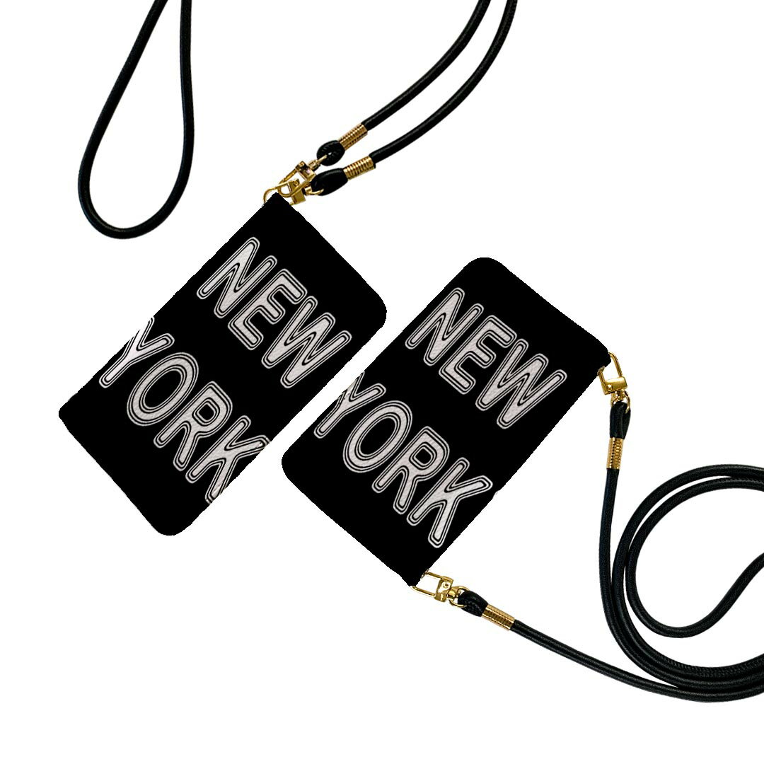 Galaxy S9 SC-02K ギャラクシー ストラップ付き sc02k ケース ショルダー スマホ 落下防止 手帳型 マグネット式 ピタッと閉まる スマホカバー 肩掛け 斜めかけ 014399 ニューヨーク　外国(2)