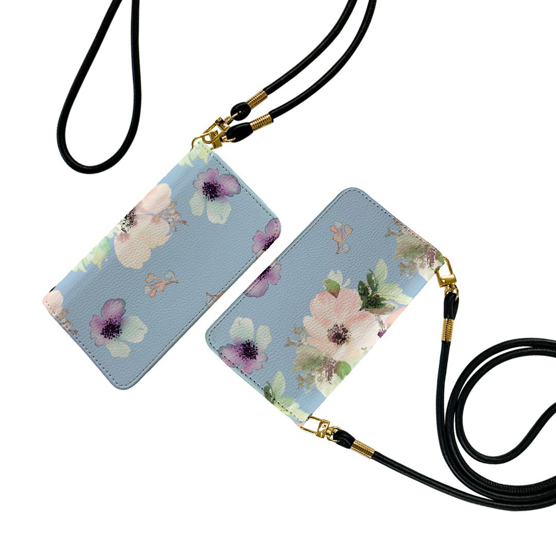 Pixel 8 用 手帳型 ケース ストラップ付き ケース ショルダー スマホ 落下防止 手帳型 マグネット式 ピタッと閉まる スマホカバー 肩掛け 斜めかけ 014560 花　　白(2.0)