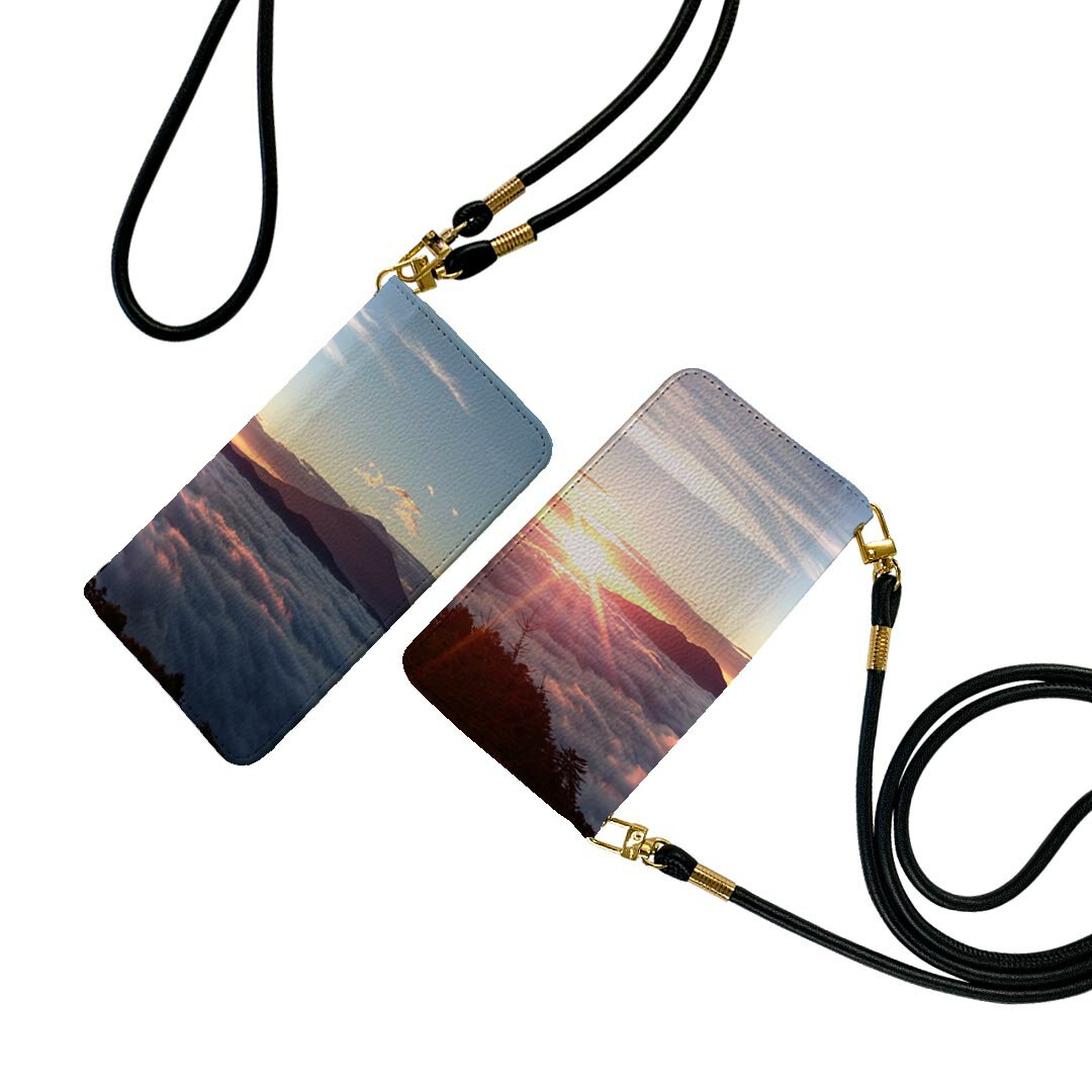 SO-01M Xperia 5 エクスペリア ファイブ so01m ストラップ付き ケース ショルダー スマホ 落下防止 手帳型 マグネット式 ピタッと閉まる スマホカバー 肩掛け 斜めかけ 014921 景色　夜景　建物