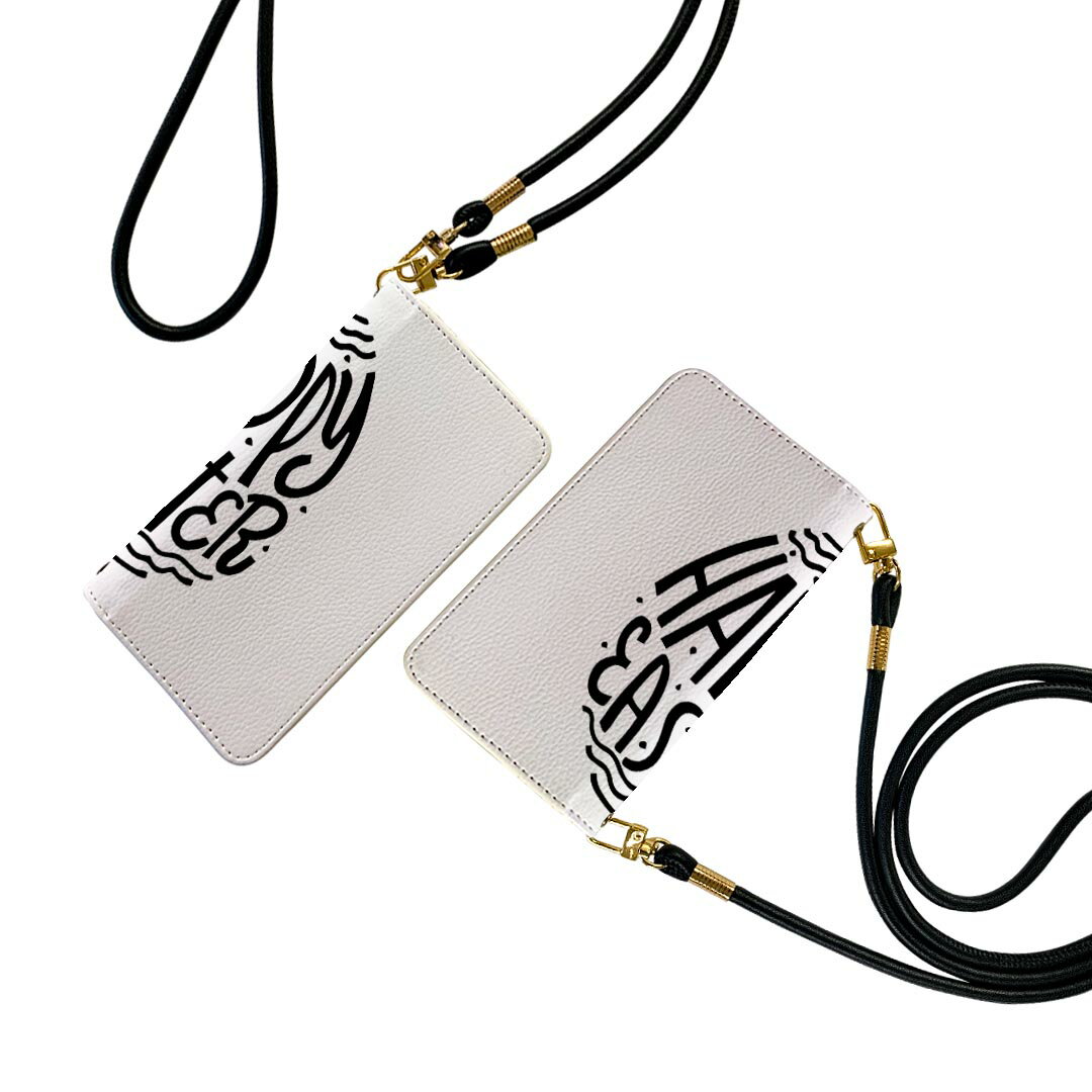 SH-04L AQUOS R3 アクオス r3 ストラップ付き sh04l ケース ショルダー スマホ 落下防止 手帳型 マグネット式 ピタッと閉まる スマホカバー 肩掛け 斜めかけ 015346 イースター　たまご　とり　モノクロ(2.0)