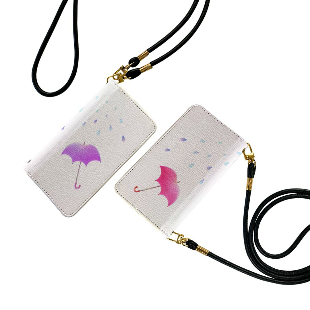 SH-01L AQUOS sense2 アクオス センスツー ストラップ付き sh01l ケース ショルダー スマホ 落下防止 手帳型 マグネット式 ピタッと閉まる スマホカバー 肩掛け 斜めかけ 015541 雨 傘