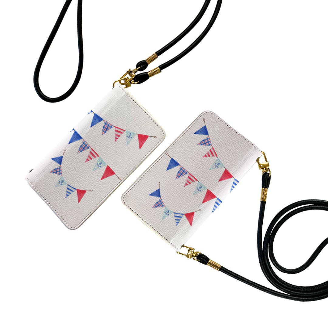 Pixel 3XL Google pixel3xl グーグル ピクセル3XL ストラップ付き ケース ショルダー スマホ 落下防止 手帳型 マグネット式 ピタッと閉まる スマホカバー 肩掛け 斜めかけ 015547 旗　飾り　デコ