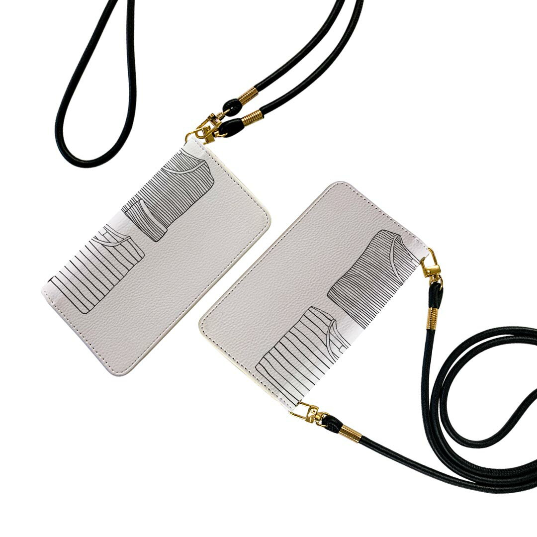 iPhone15 6.1インチ 専用 各キャリア iPhone 15 共通対応 ストラップ付き ケース ショルダー スマホ 落下防止 手帳型 マグネット式 ピタッと閉まる スマホカバー 肩掛け 斜めかけ 015732 服　衣類(2.0)