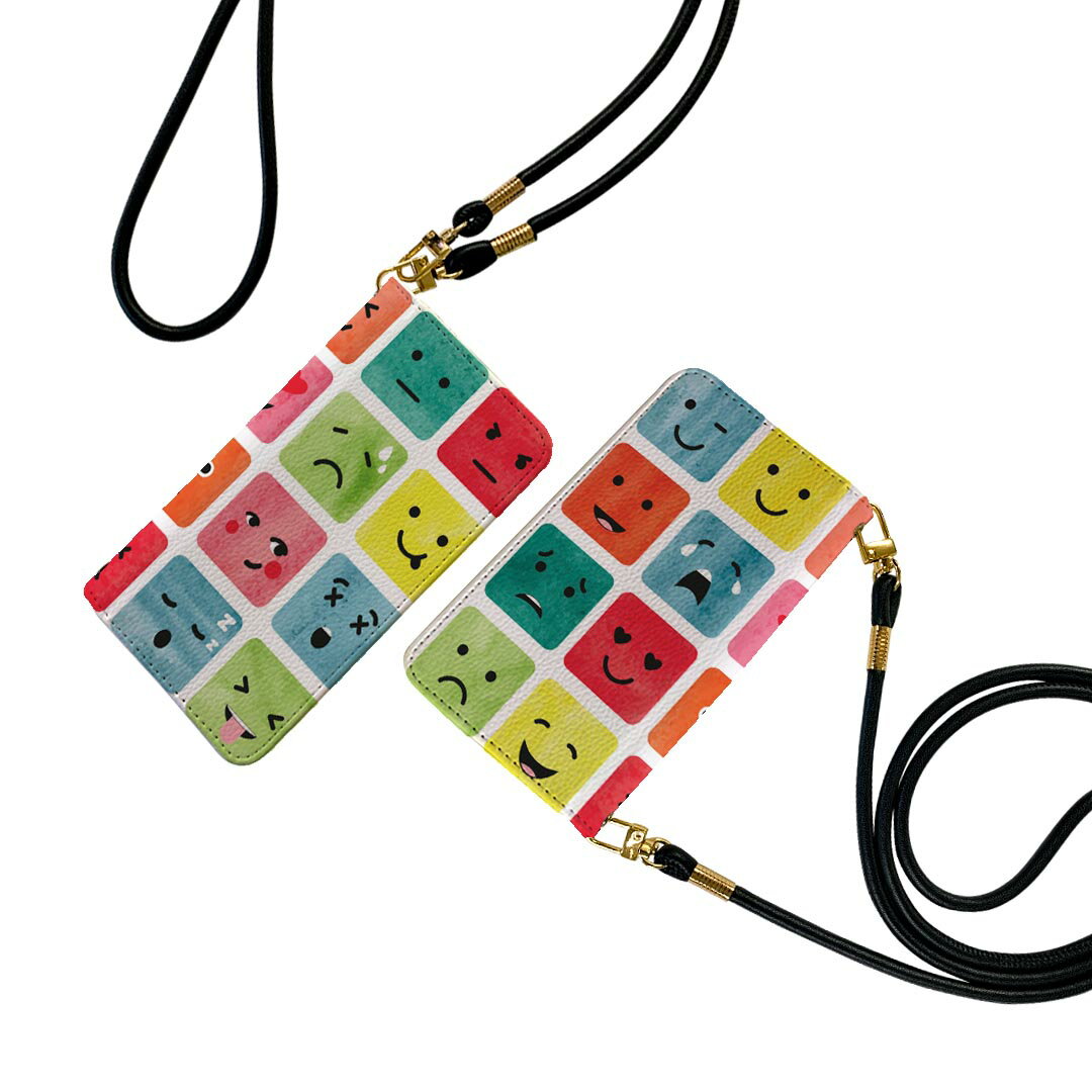 商品特徴・ショルダー付き手帳型スマホケース・シームレスな全面デザイン（内側は落ち着いたオフホワイト）・外側は高品質の人工革を使用・内側にはスマホを装着するケースが付属・機種専用のカメラホール仕様でケースを装着したままの撮影が可能・ワンセグや...