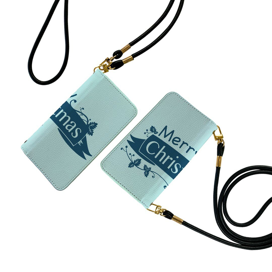 SHV47 AQUOS zero2 アクオス ゼロツー shv47 ストラップ付き ケース ショルダー スマホ 落下防止 手帳型 マグネット式 ピタッと閉まる スマホカバー 肩掛け 斜めかけ 015964 クリスマス　文字　青