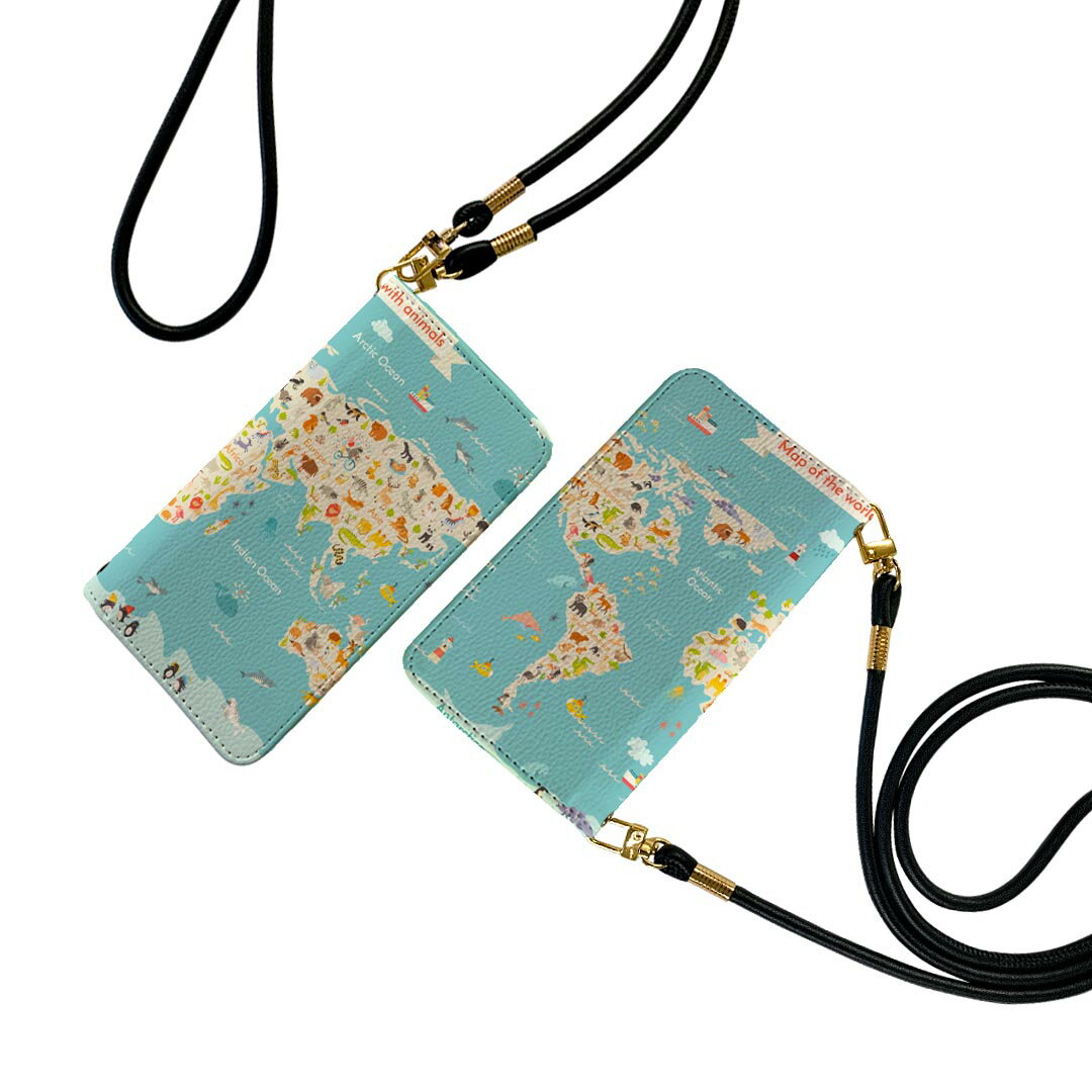 商品特徴・ショルダー付き手帳型スマホケース・シームレスな全面デザイン（内側は落ち着いたオフホワイト）・外側は高品質の人工革を使用・内側にはスマホを装着するケースが付属・機種専用のカメラホール仕様でケースを装着したままの撮影が可能・ワンセグや...