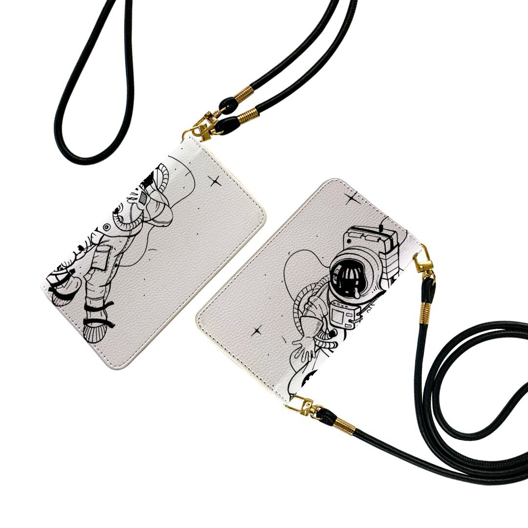 iphone 4s - iPhone14 6.1インチ 専用 各キャリア iPhone 14 共通対応 ストラップ付き iphone14 ケース ショルダー スマホ 落下防止 手帳型 マグネット式 ピタッと閉まる スマホカバー 肩掛け 斜めかけ 016138 宇宙飛行士