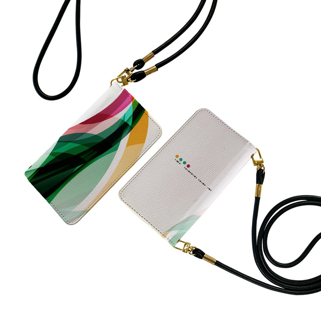 Galaxy S25 用 SC-51F / SCG31 (SM-S931) 共通対応 ケース ストラップ付き sc51f ショルダー スマホ 落下防止 手帳型 マグネット式 ピタッと閉まる スマホカバー 肩掛け 斜めかけ 016286 カラフル　螺線